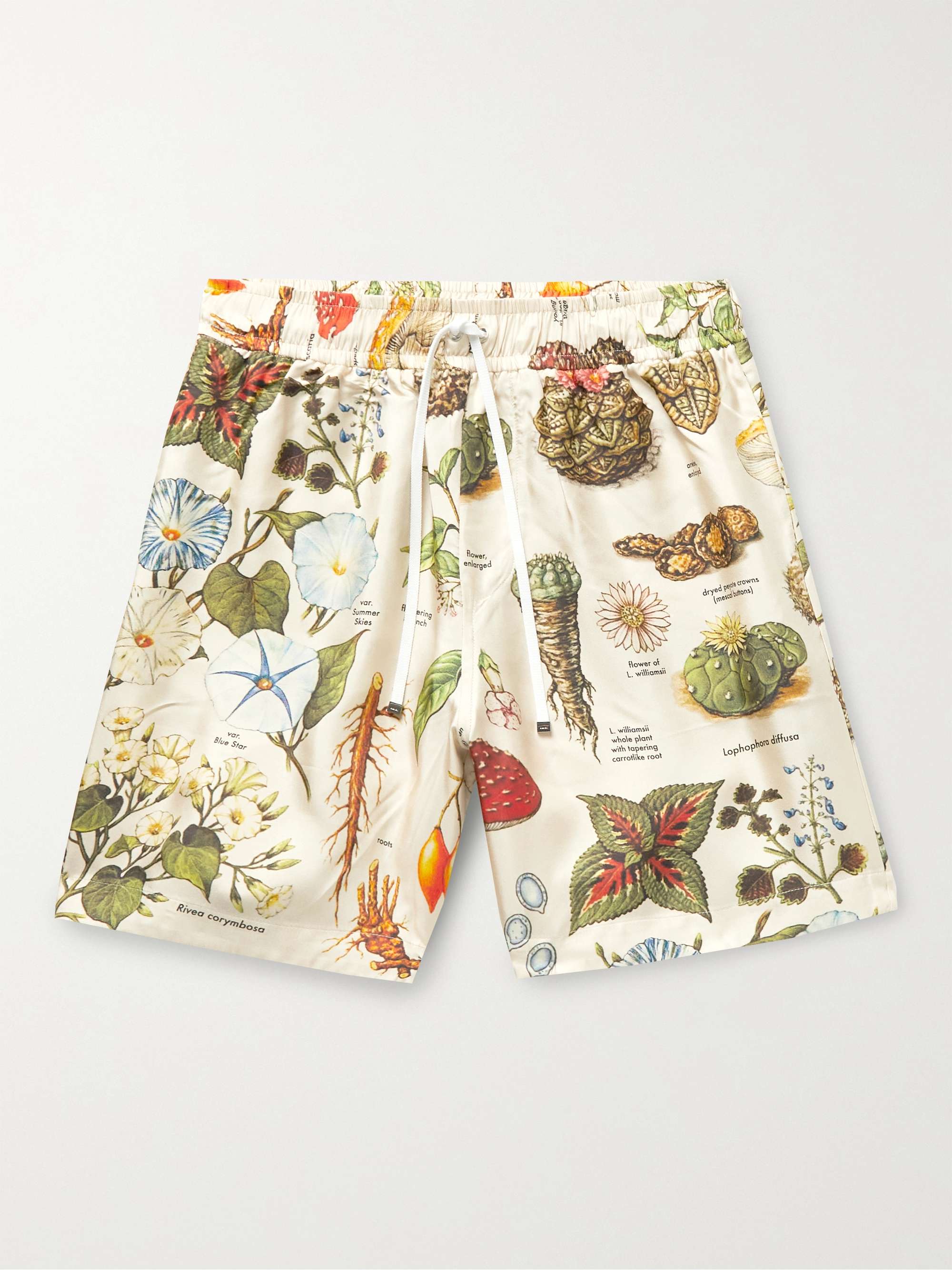AMIRI Printed Silk-Twill Drawstring Shorts