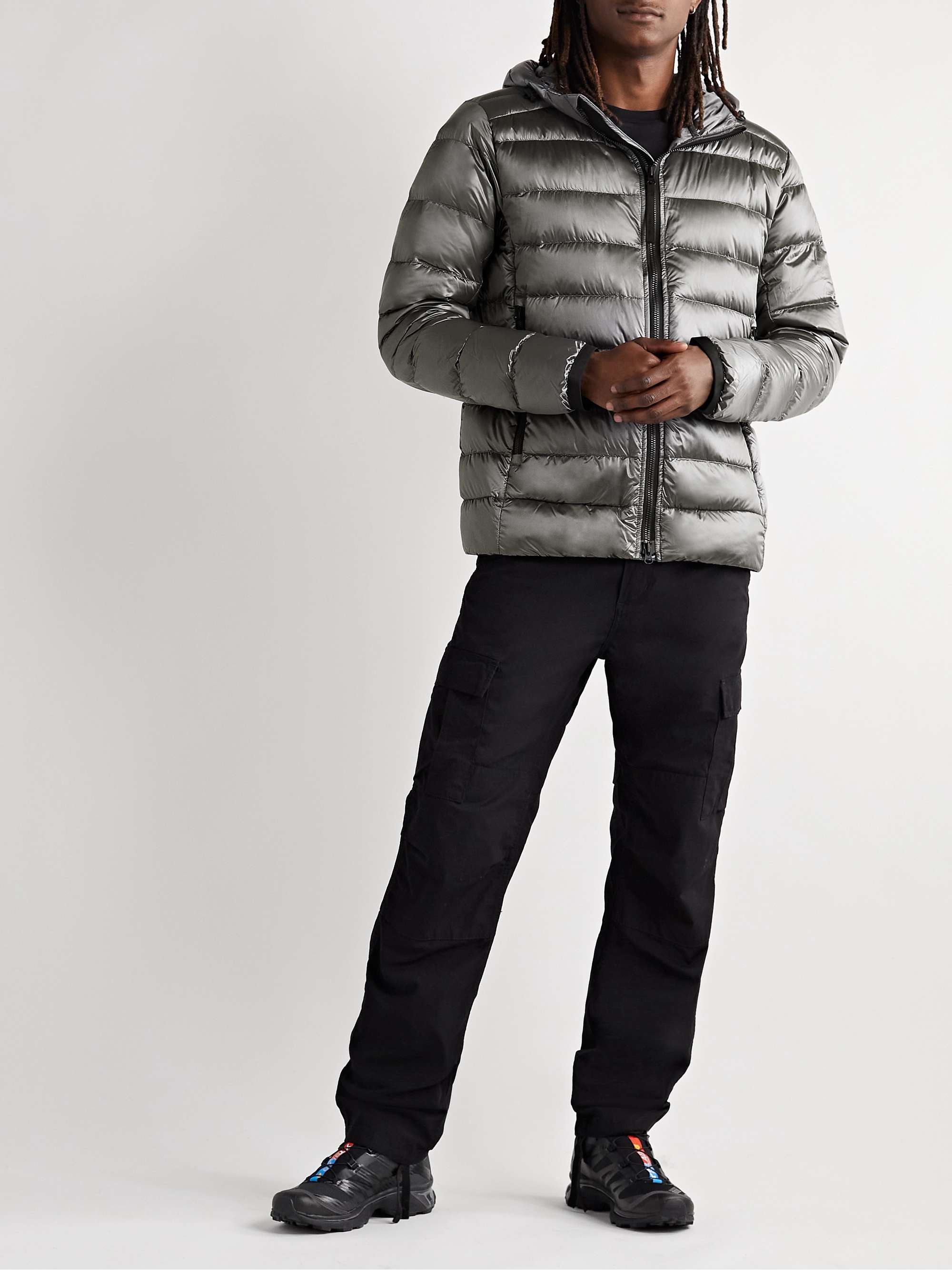 CANADA GOOSE Crofton Slim-Fit Metallic Nylon-Ripstop Hooded Down Jacket