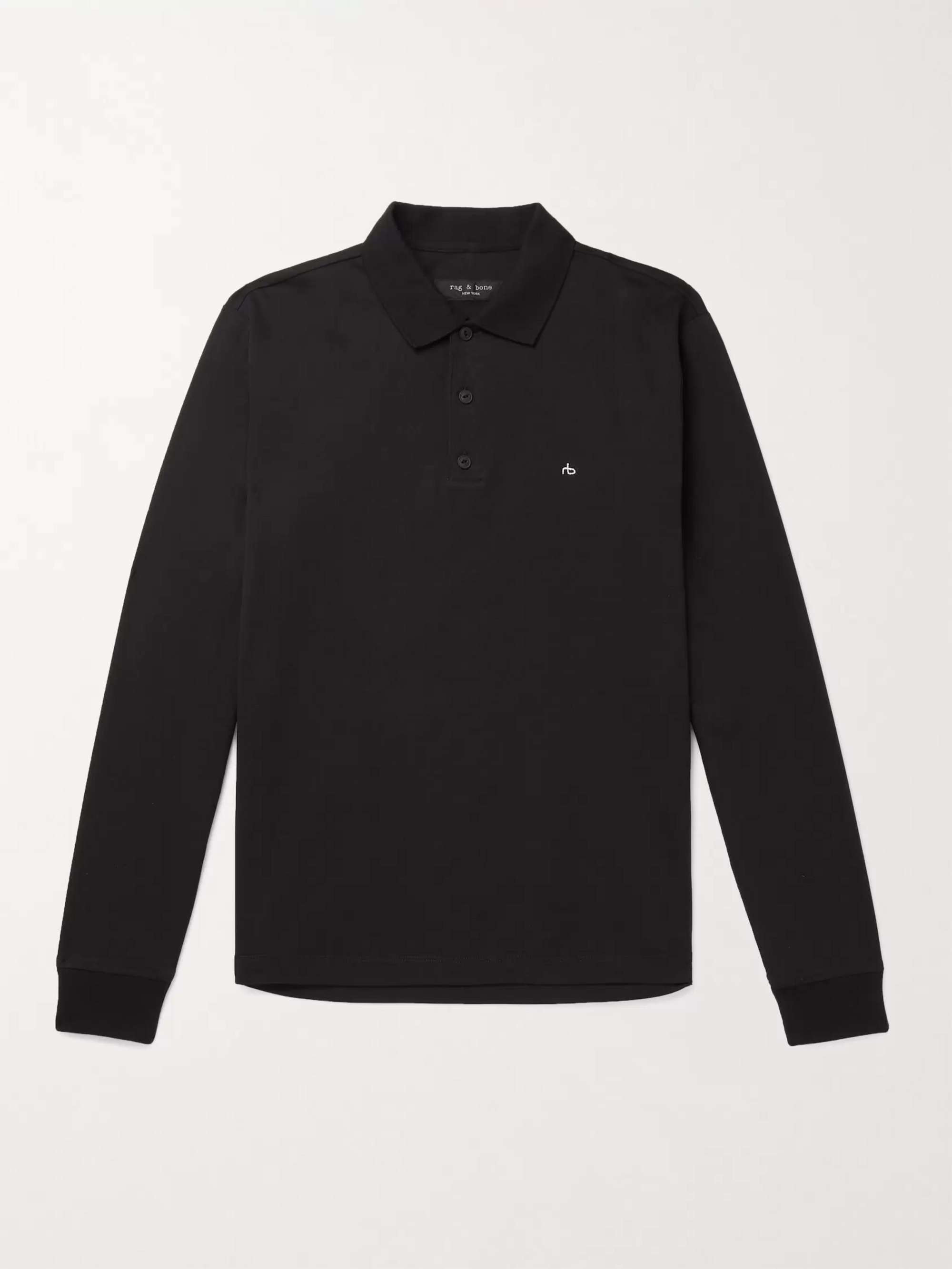 RAG & BONE Logo-Embroidered Cotton Polo Shirt