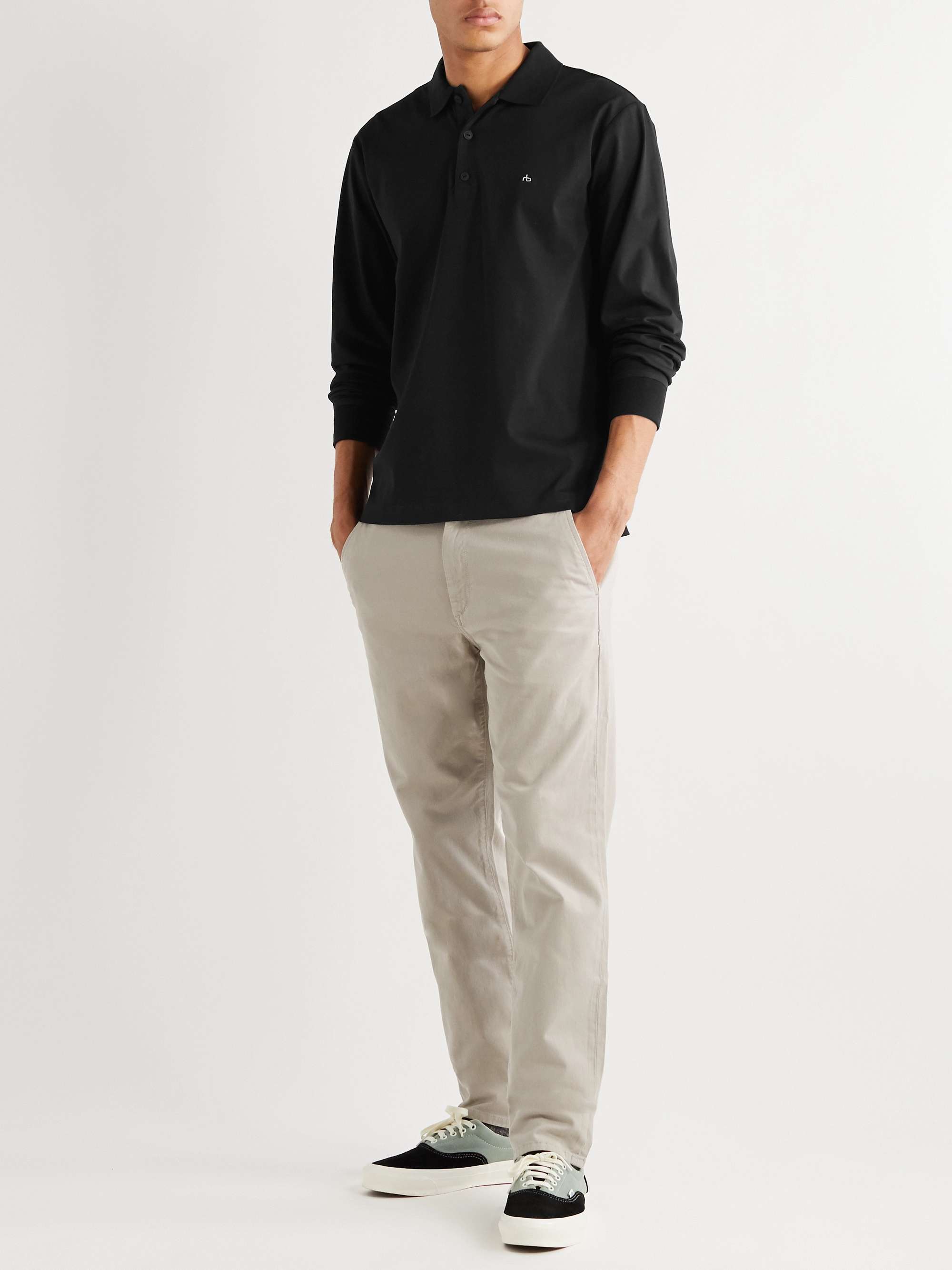 RAG & BONE Logo-Embroidered Cotton Polo Shirt