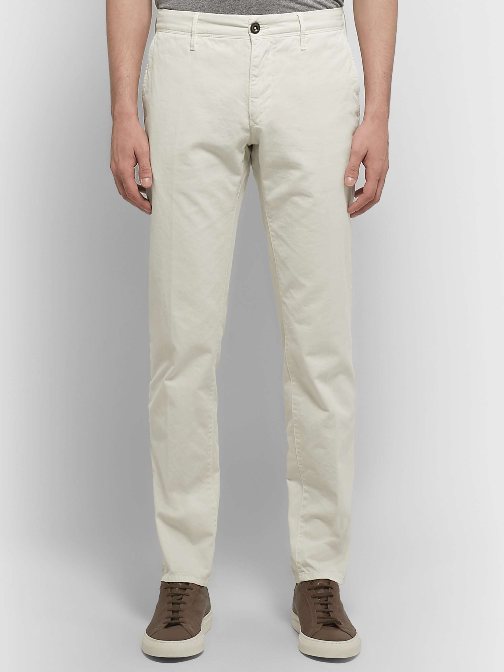 INCOTEX Slim-Fit Cotton-Twill Chinos