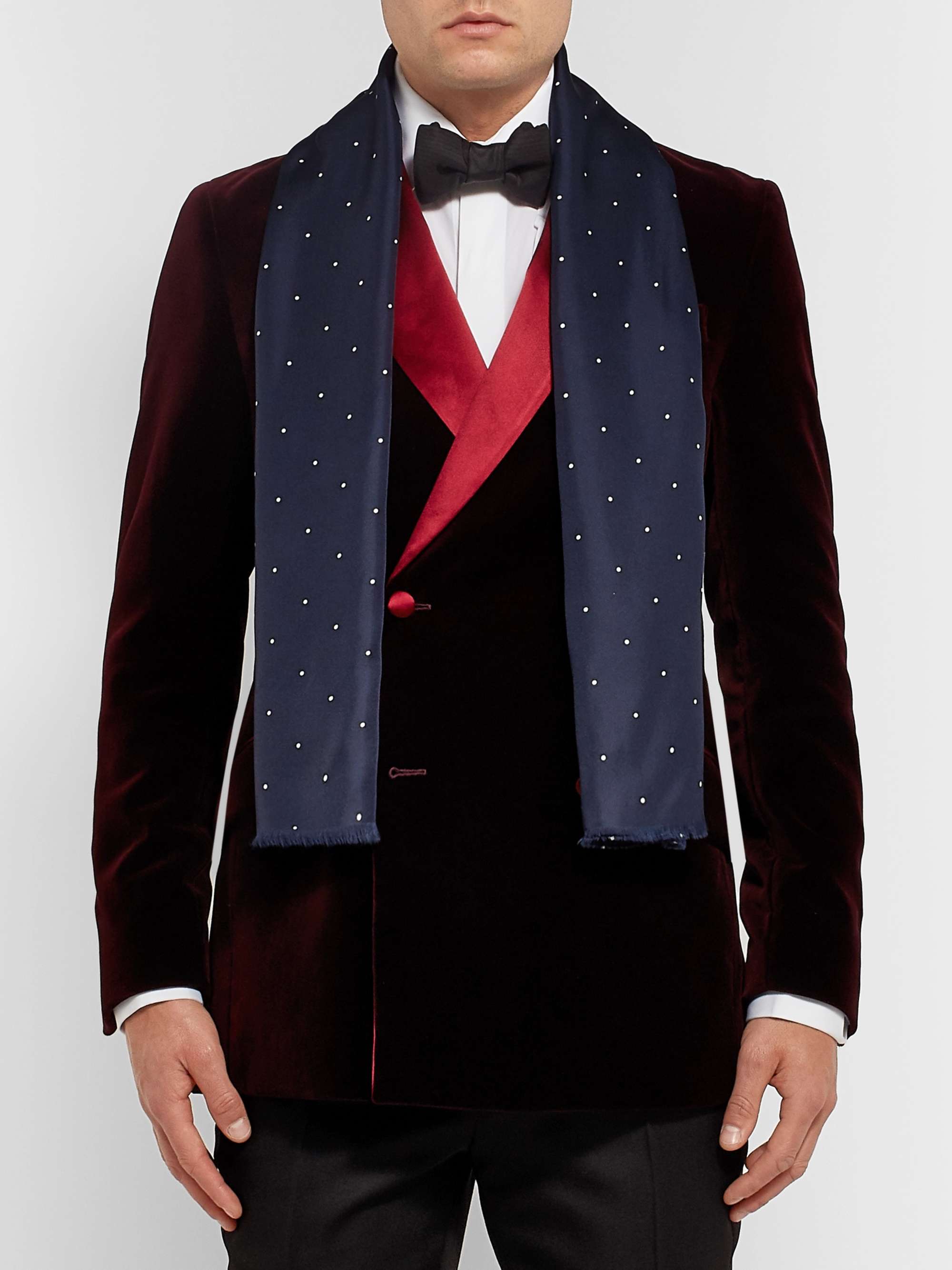 FAVOURBROOK Recycled Wool and Silk-Blend Jacquard Scarf