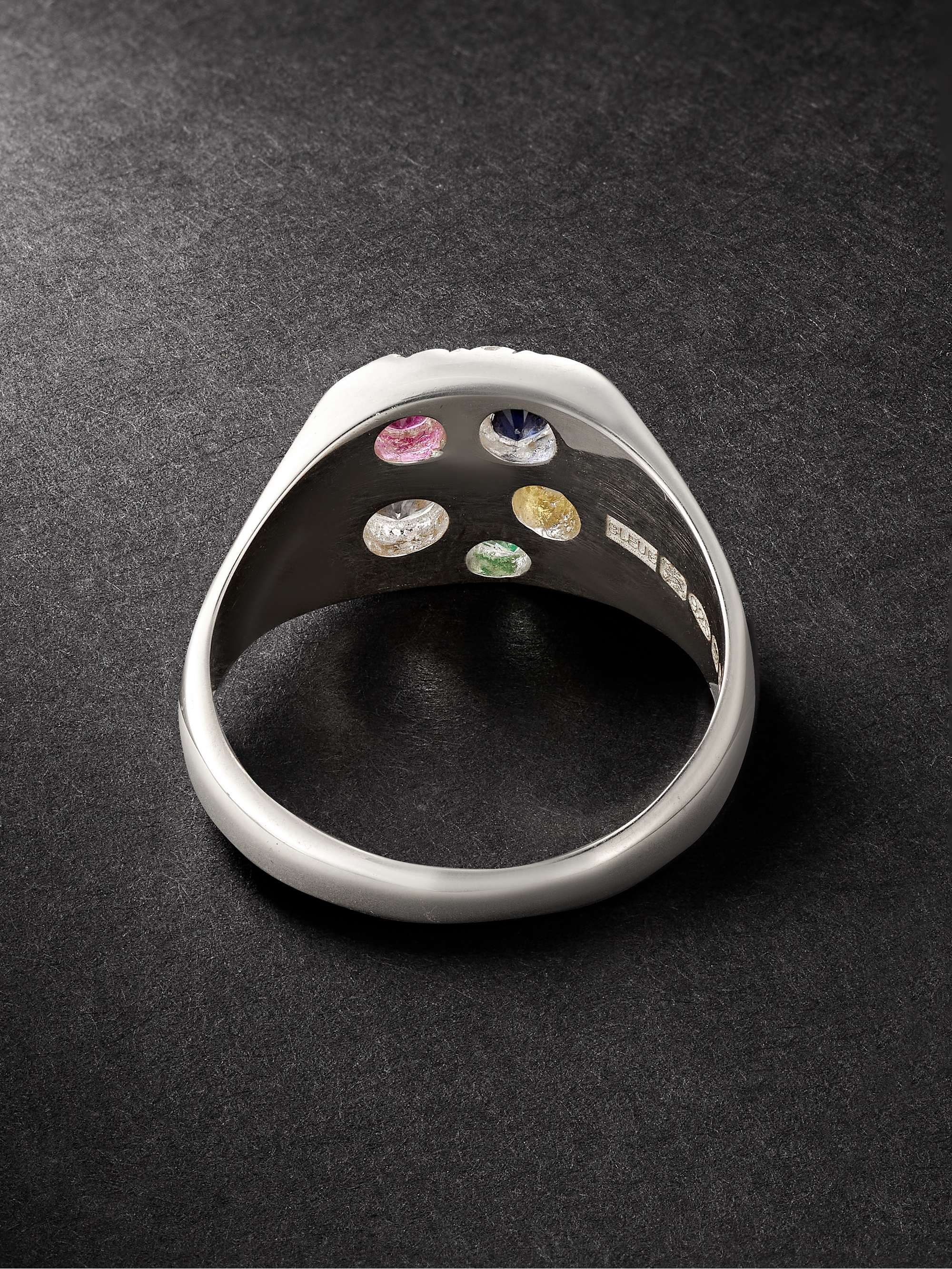 BLEUE BURNHAM Hanging Basket Sterling Silver Sapphire Signet Ring