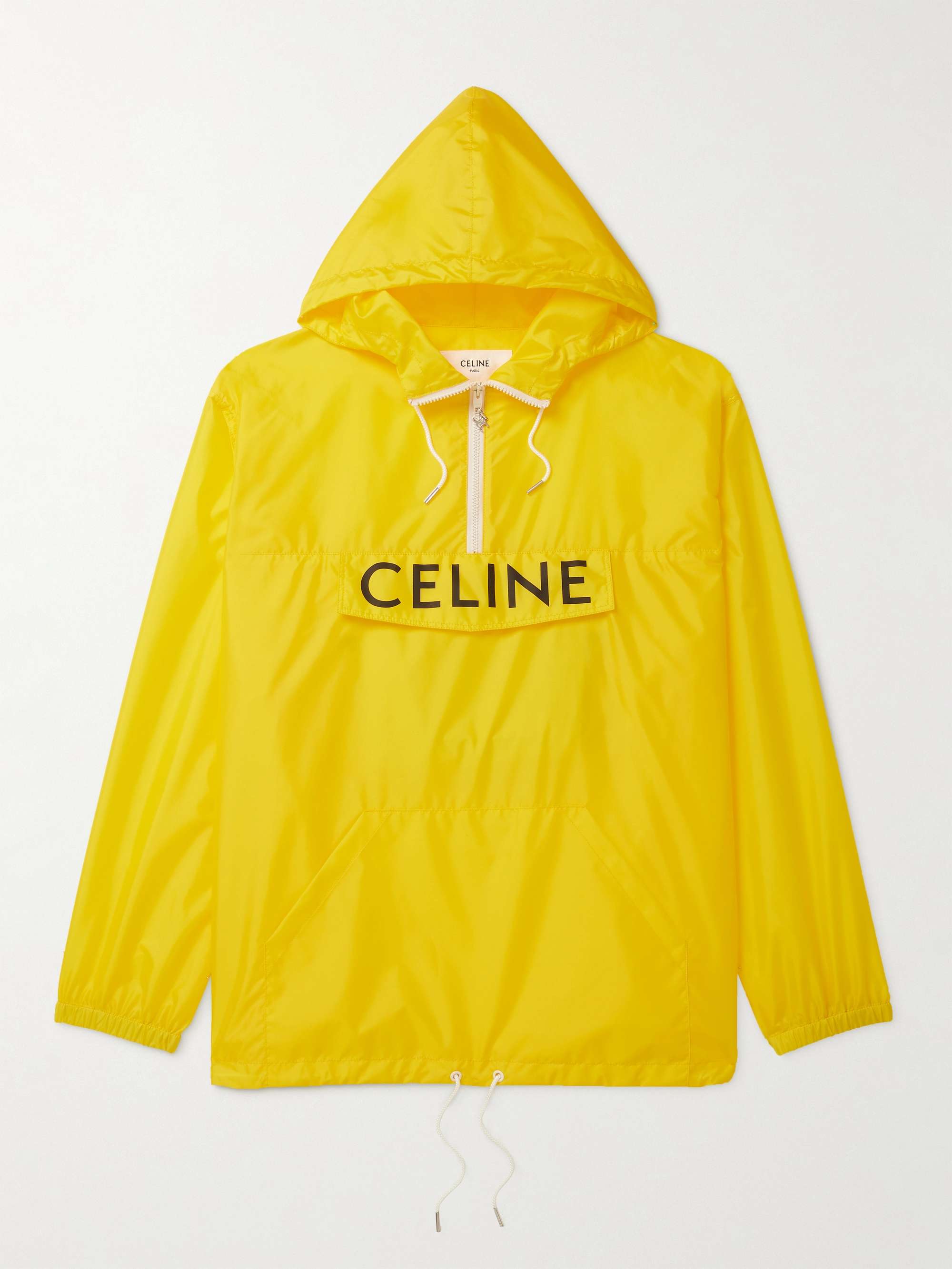 CELINE Logo-Print Nylon Hooded Anorak