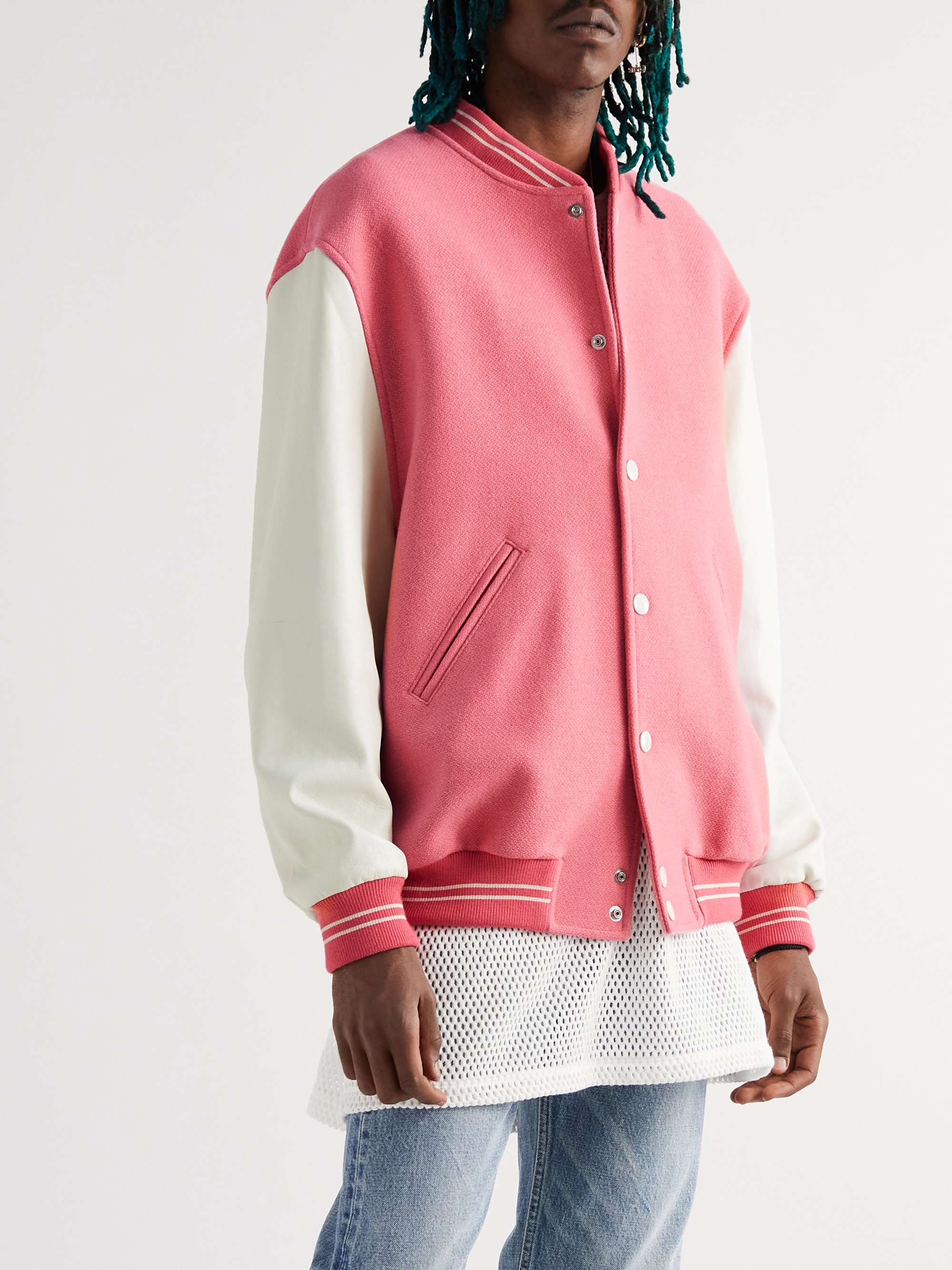 CELINE Embroidered Virgin Wool-Blend Bomber Jacket