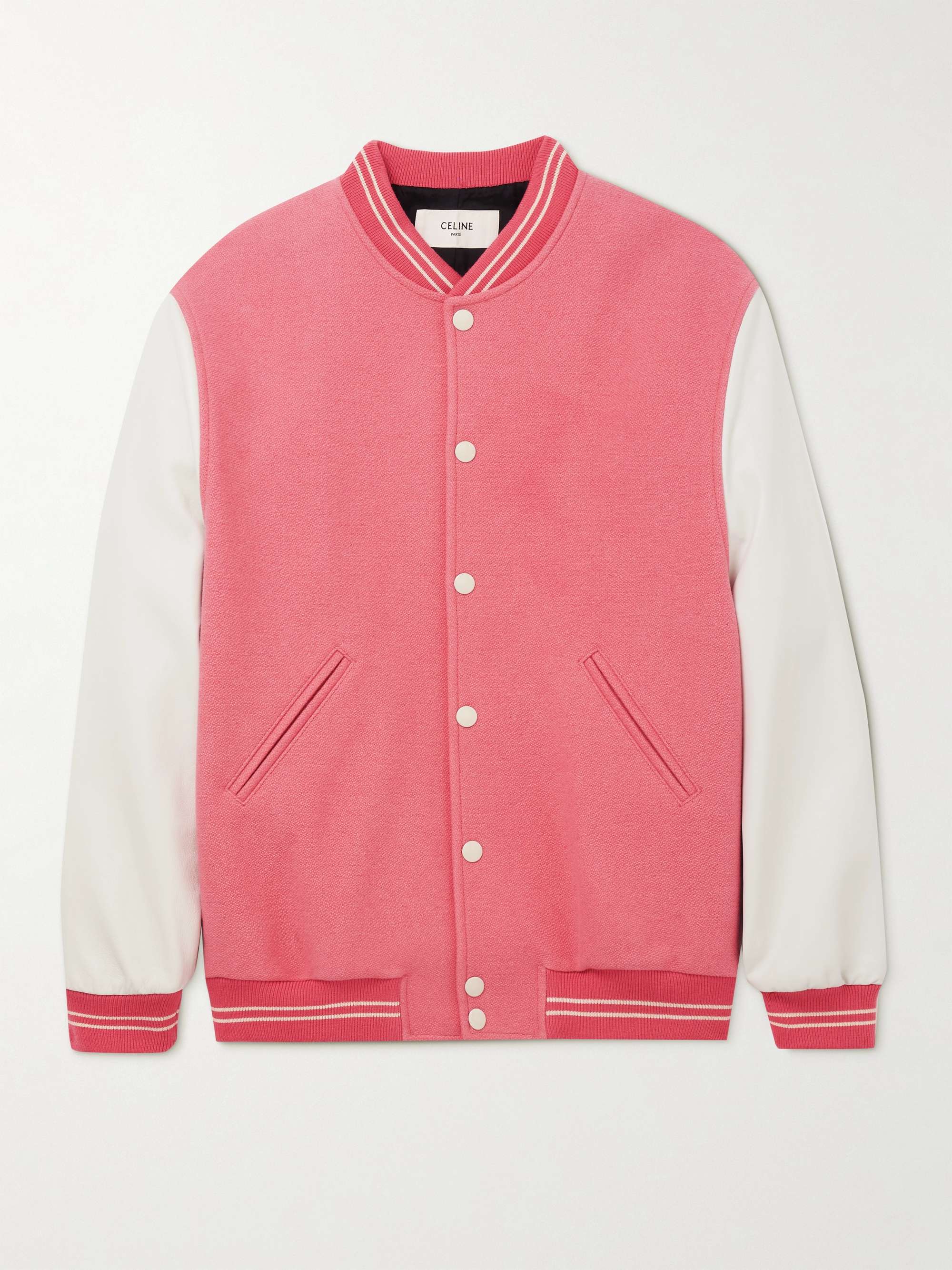 CELINE Embroidered Virgin Wool-Blend Bomber Jacket