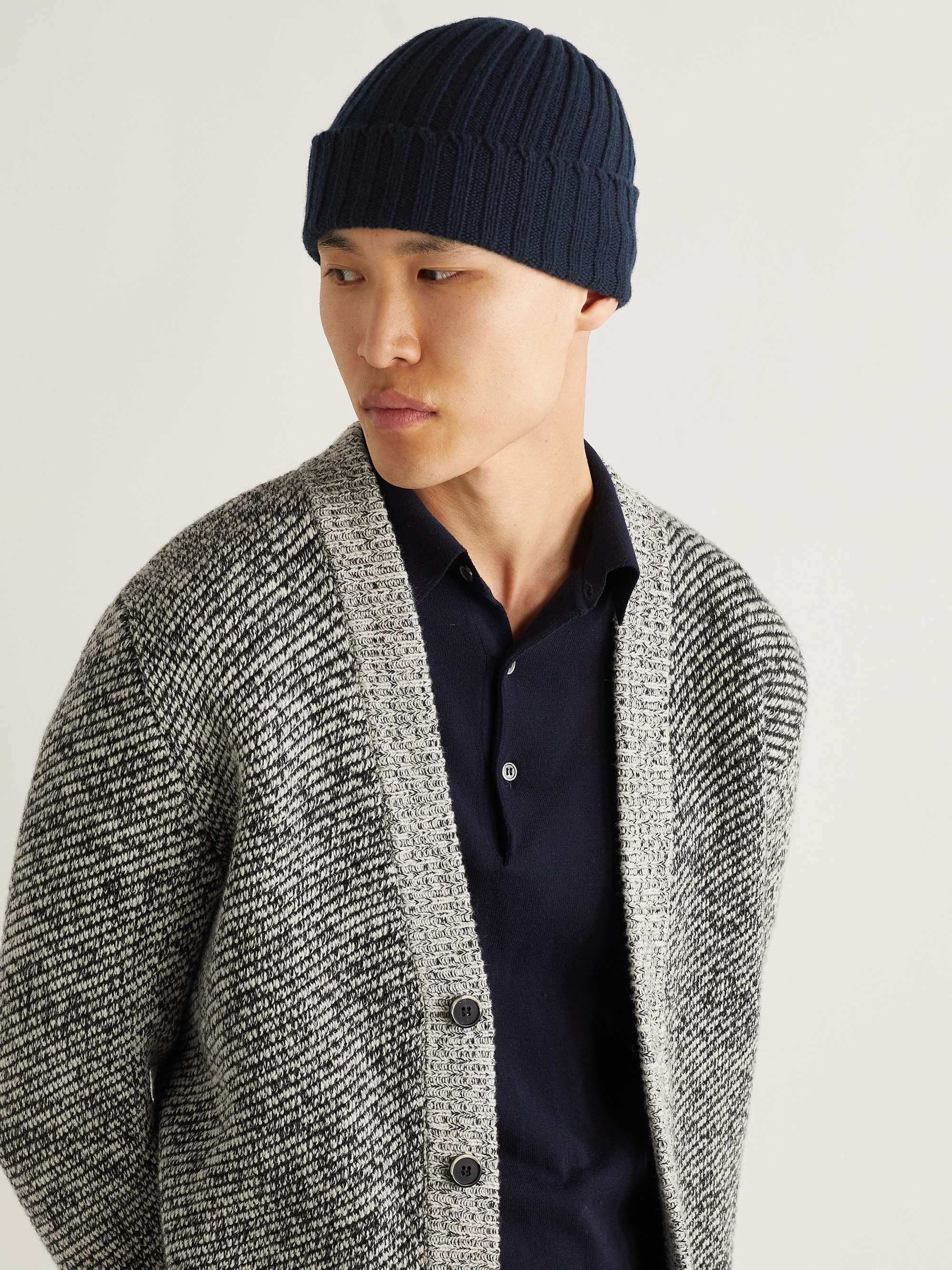 THOM SWEENEY Ribbed Cashmere Beanie