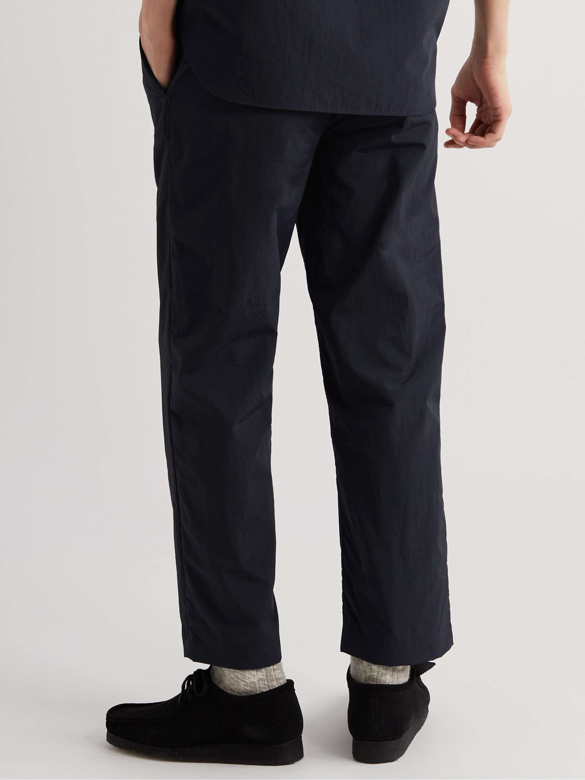 KESTIN Kelso Cropped Straight-Leg Cotton-Blend Shell Drawstring Trousers