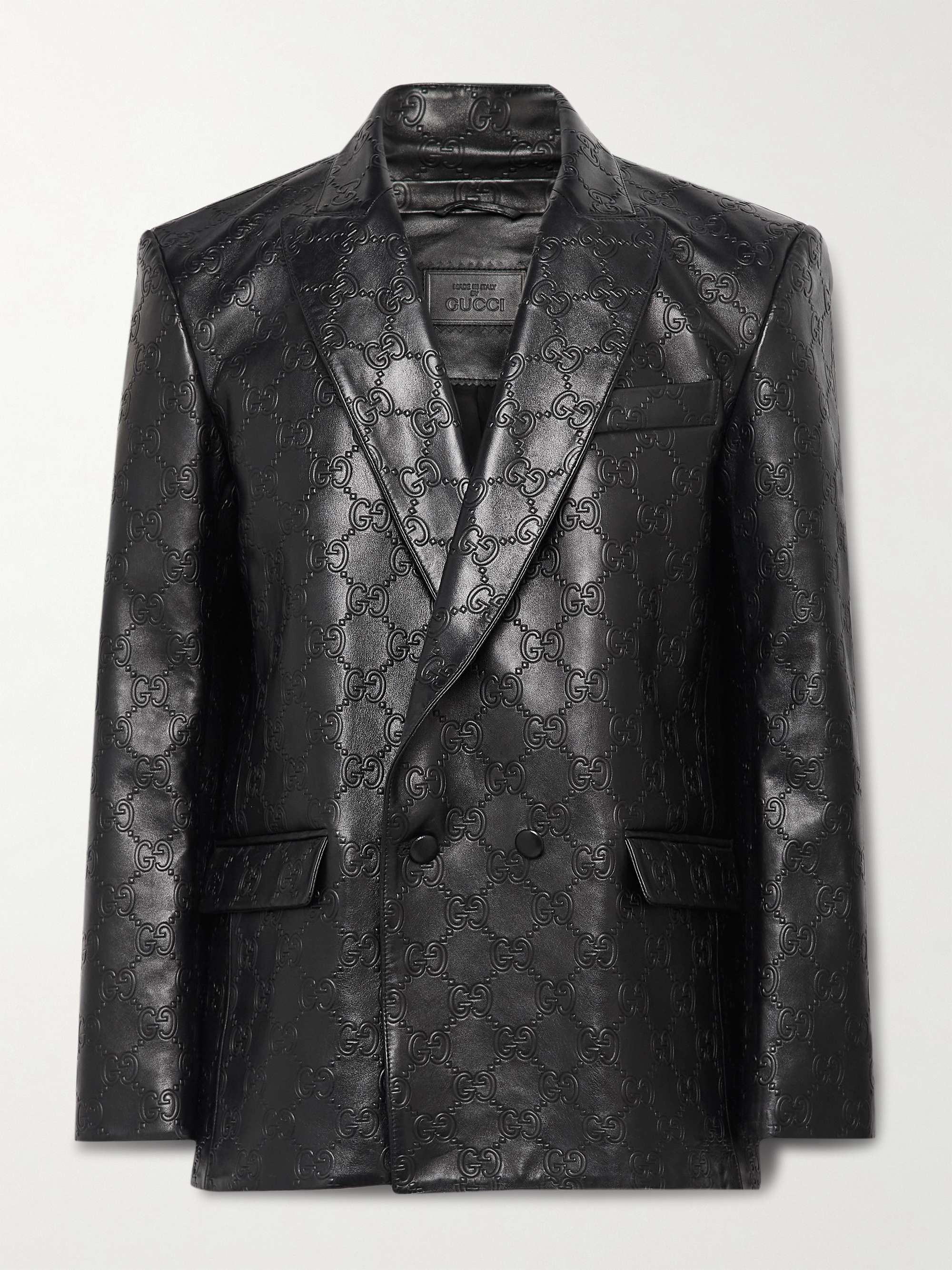 Embossed Monogram Leather Jacket - Ready to Wear