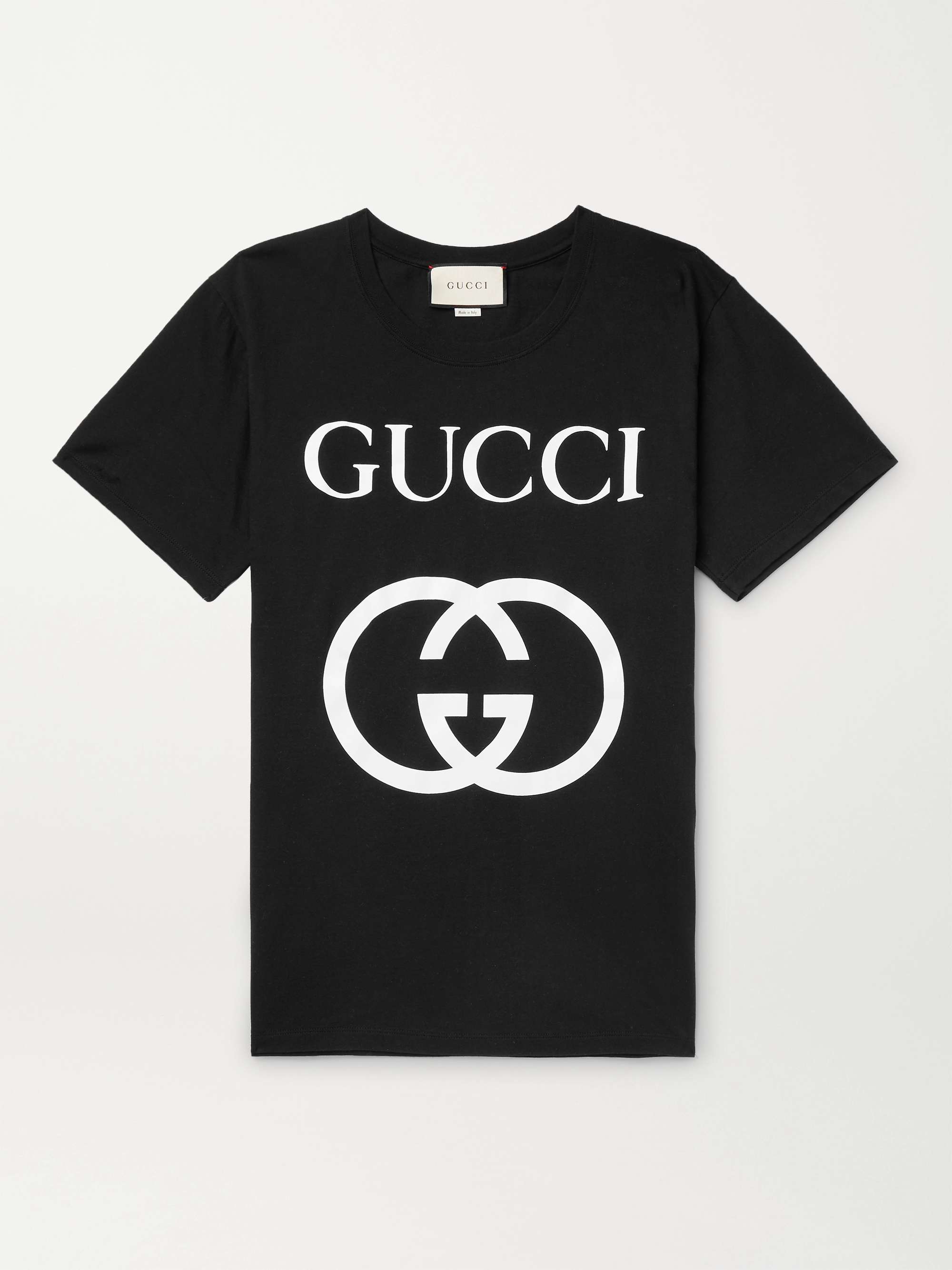 GUCCI Logo-Print Cotton-Jersey T-Shirt | PORTER