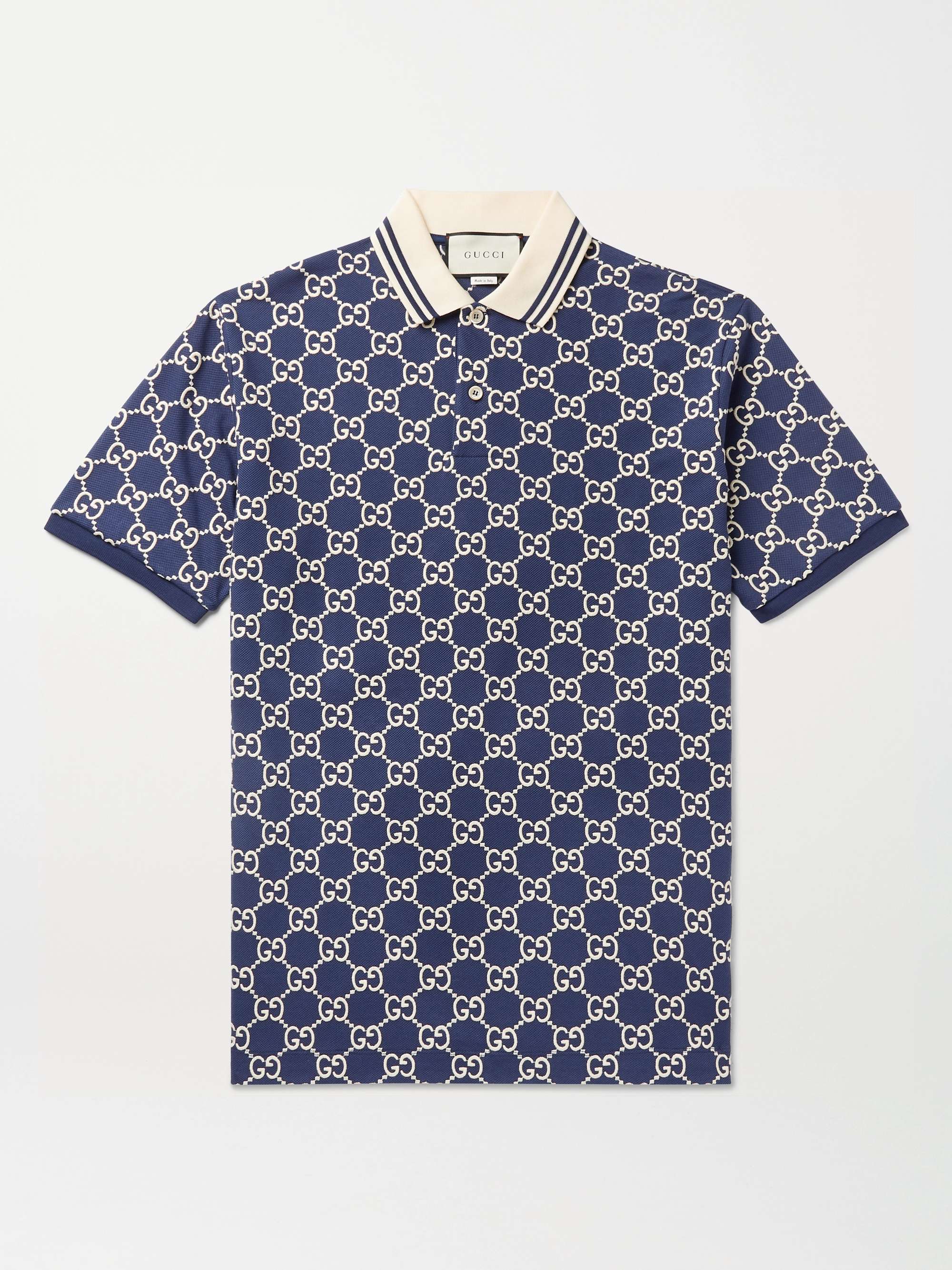 Gucci GG Polo Shirt - Blue - XXL