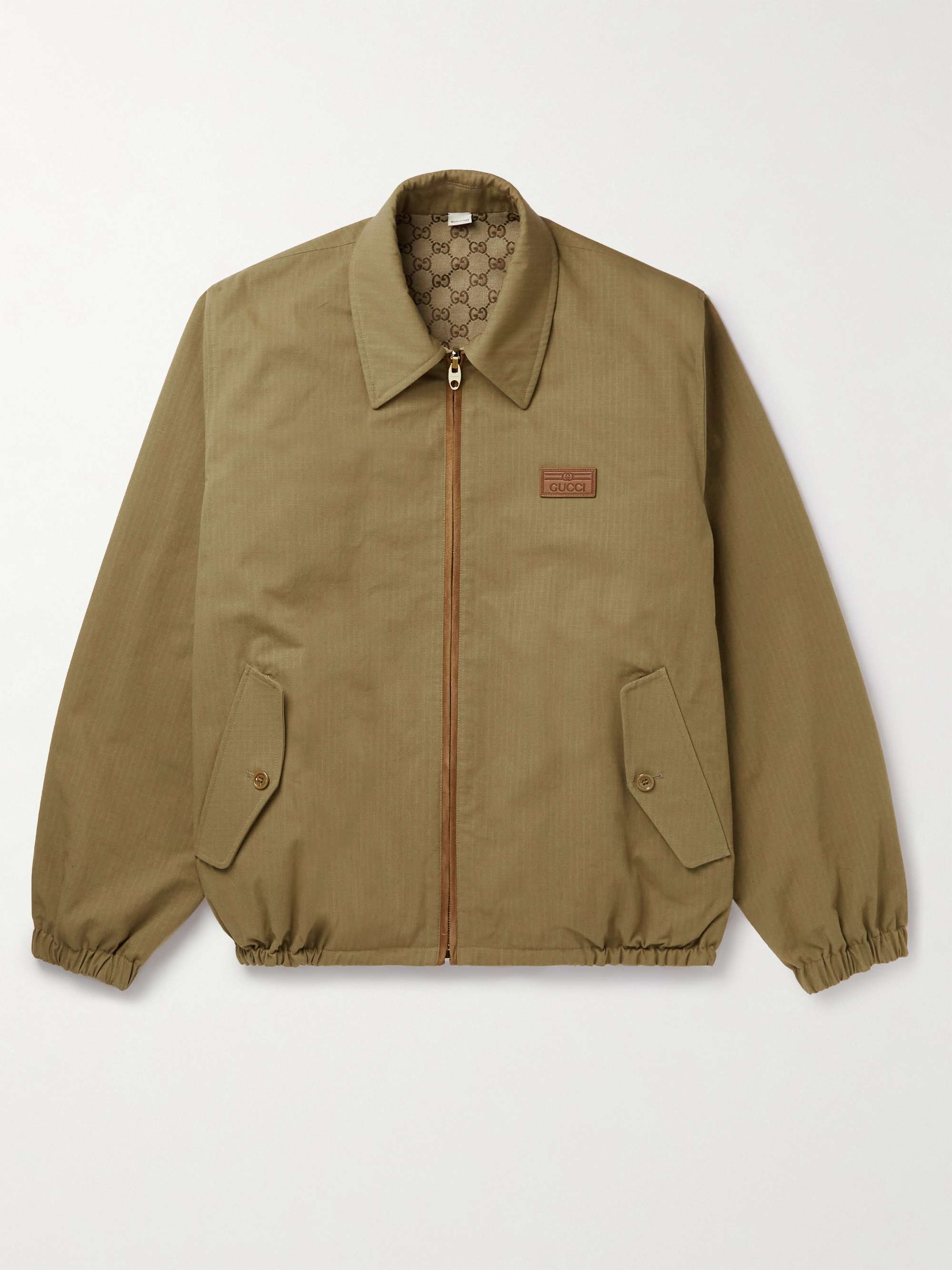 GUCCI Reversible Suede-Trimmed Ripstop and Cotton-Blend Blouson Jacket for  Men