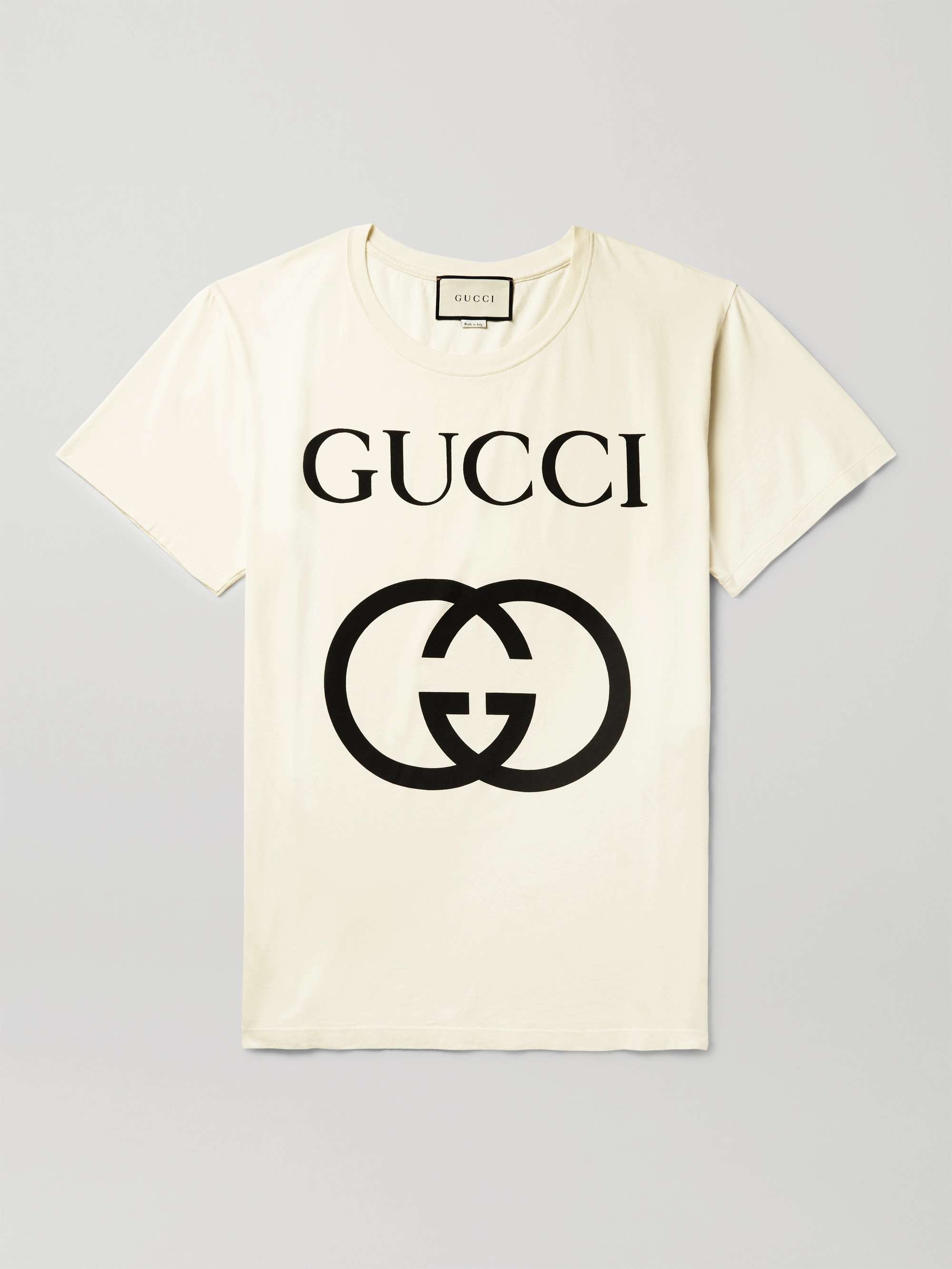 GUCCI Oversized Logo-Print Cotton-Jersey T-Shirt | MR