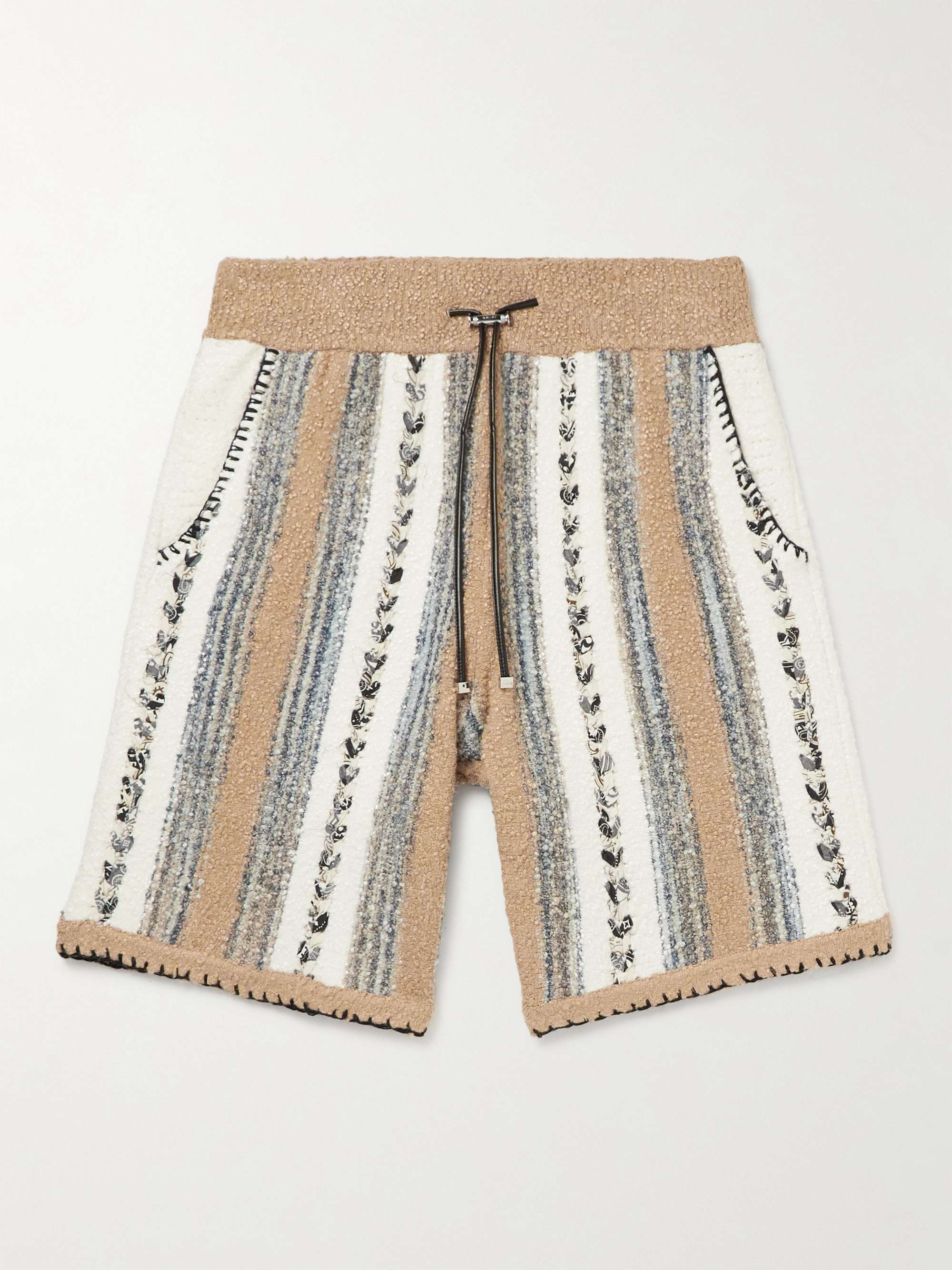 AMIRI Straight-Leg Jacquard Cotton and Silk-Blend Bouclé