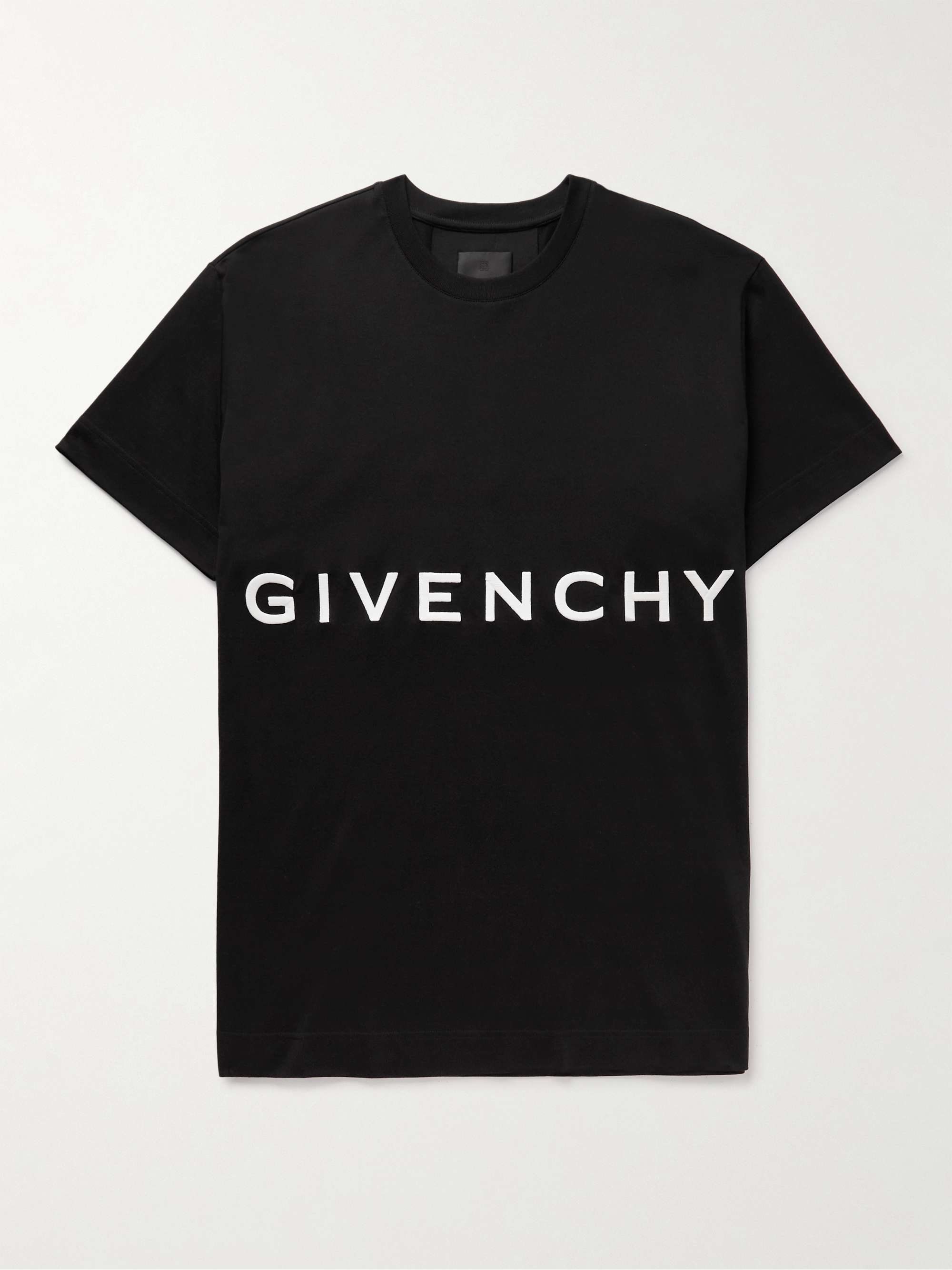 Specified dividend Twisted GIVENCHY Logo-Embroidered Cotton-Jersey T-Shirt | MR PORTER