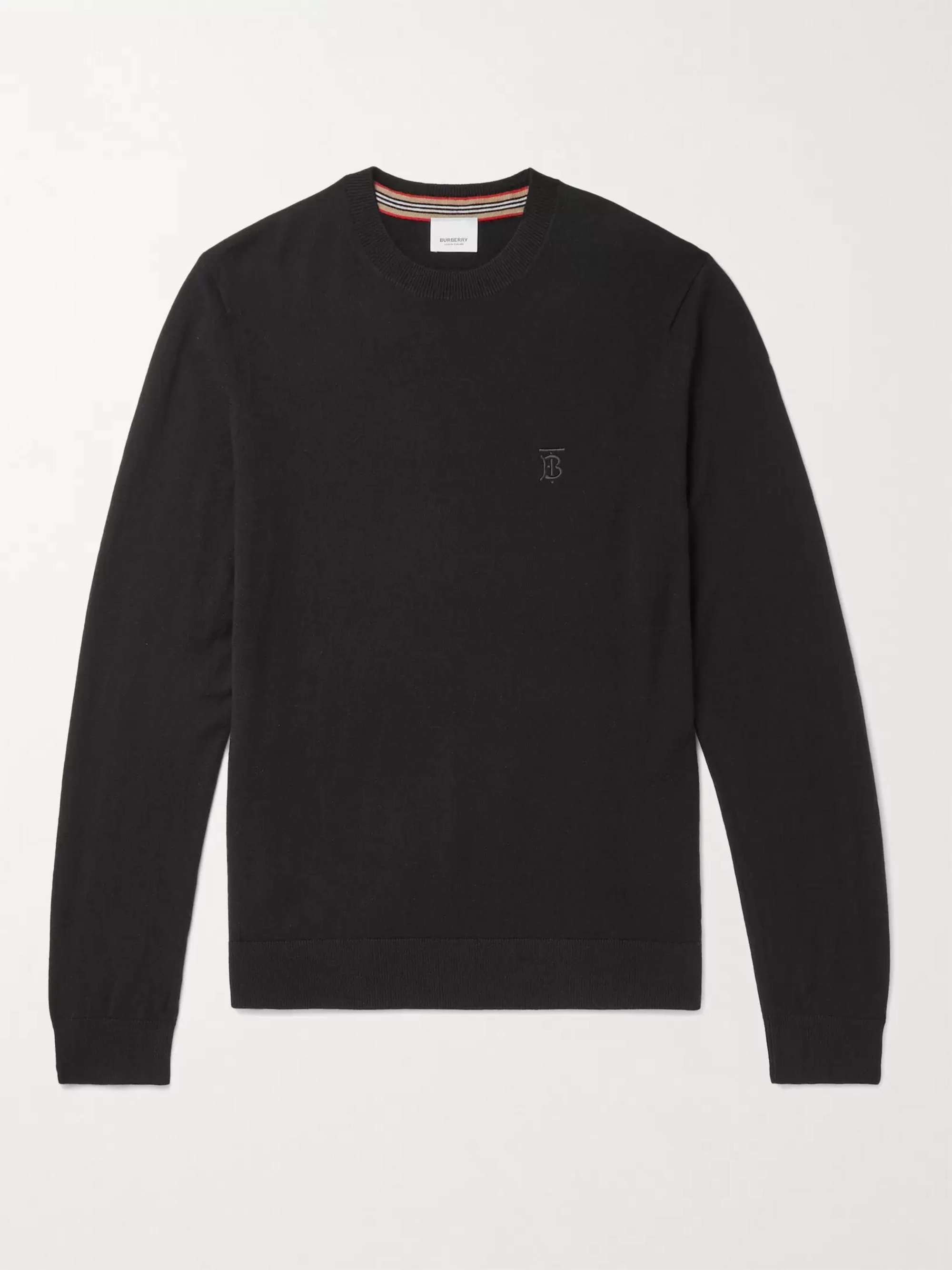 mærkelig Dykker tilstrækkelig BURBERRY Logo-Embroidered Cashmere Sweater for Men | MR PORTER
