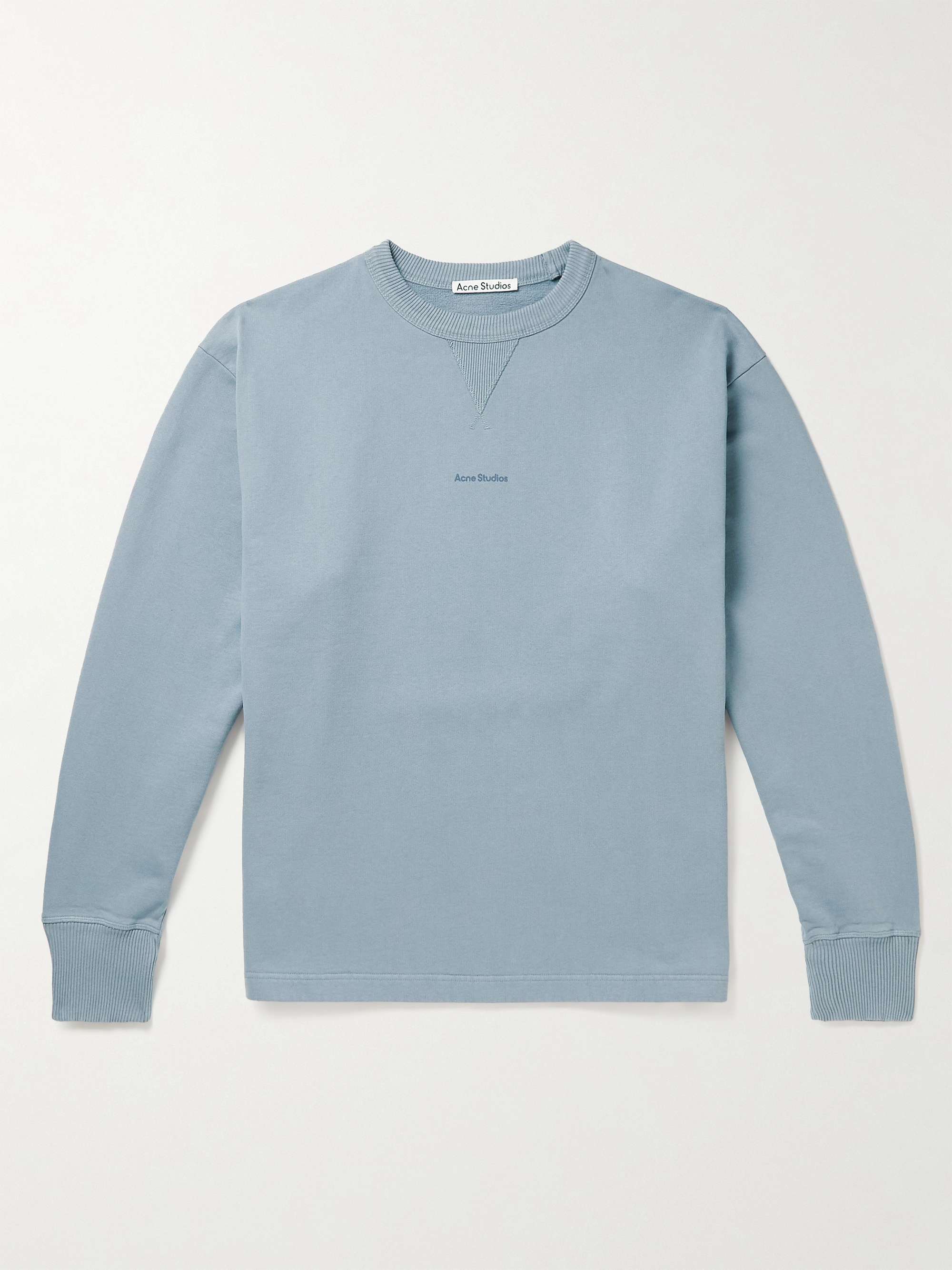 ACNE STUDIOS Logo-Print Cotton-Jersey Sweatshirt for Men | PORTER