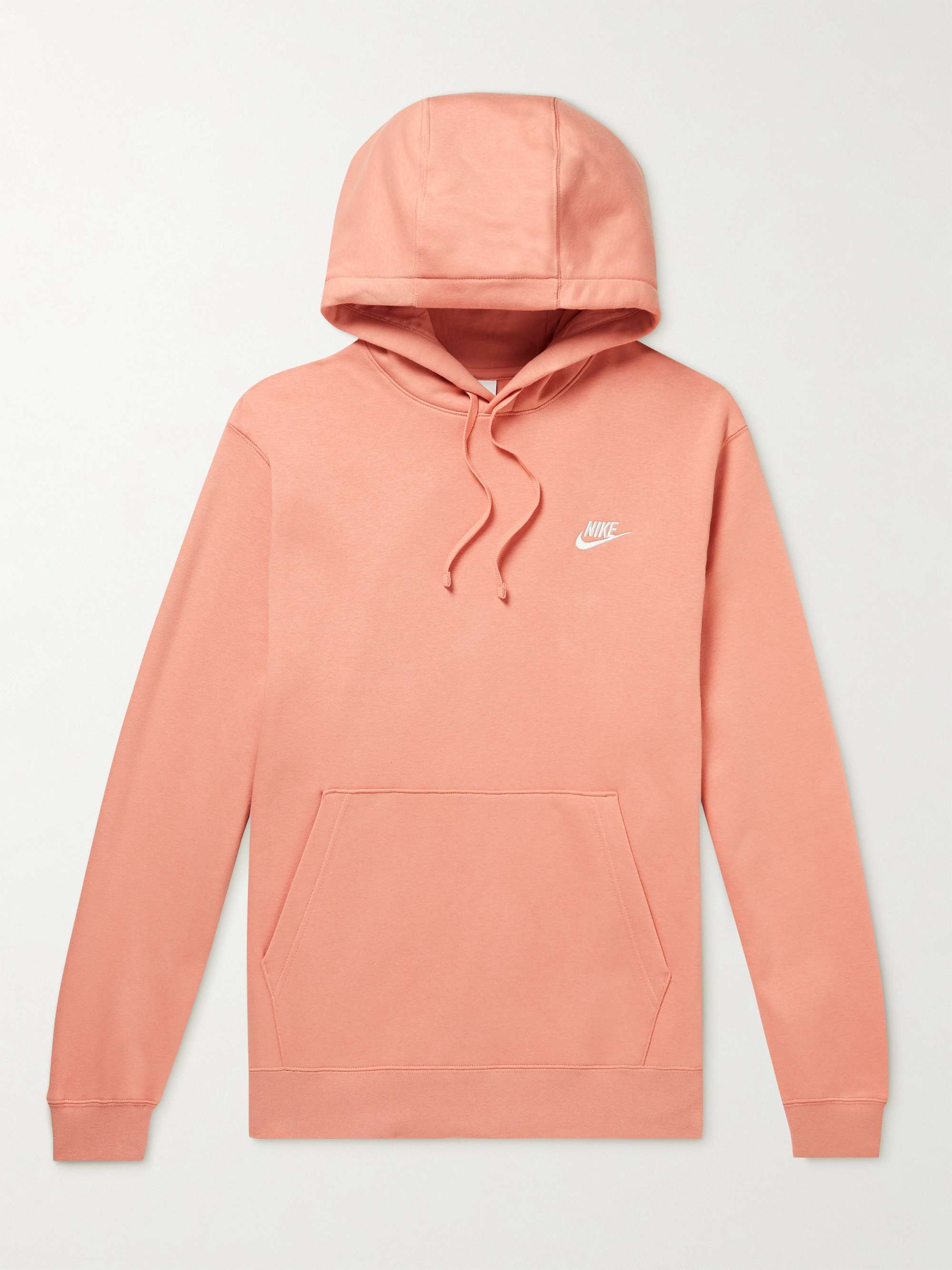 NIKE Sportswear Club Logo-Embroidered Cotton-Blend Jersey Hoodie for Men |  MR PORTER