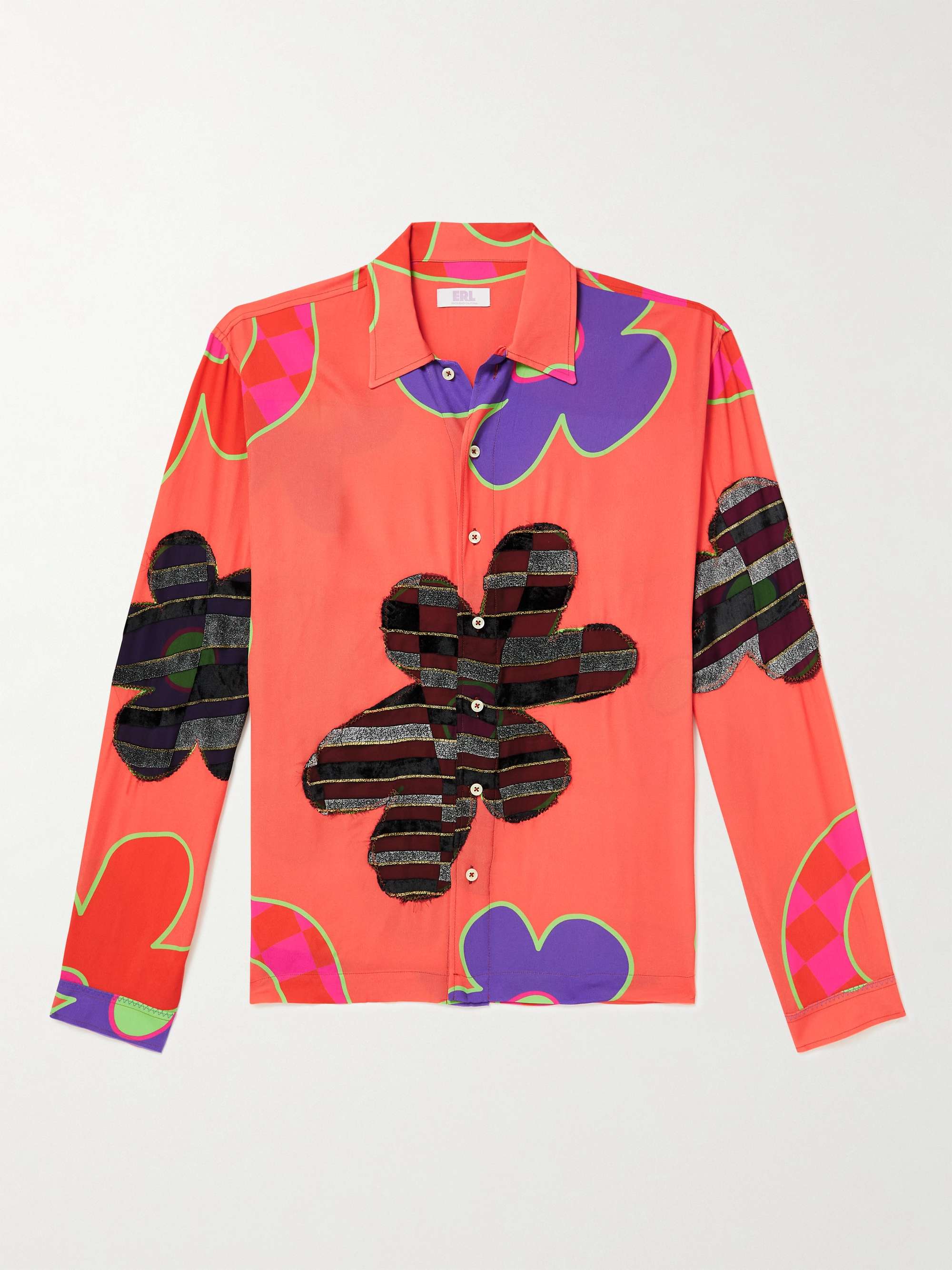 最大56％オフ！ ERL ヴィスコースシルクシャツ UNISEX FLORAL SHIRT 