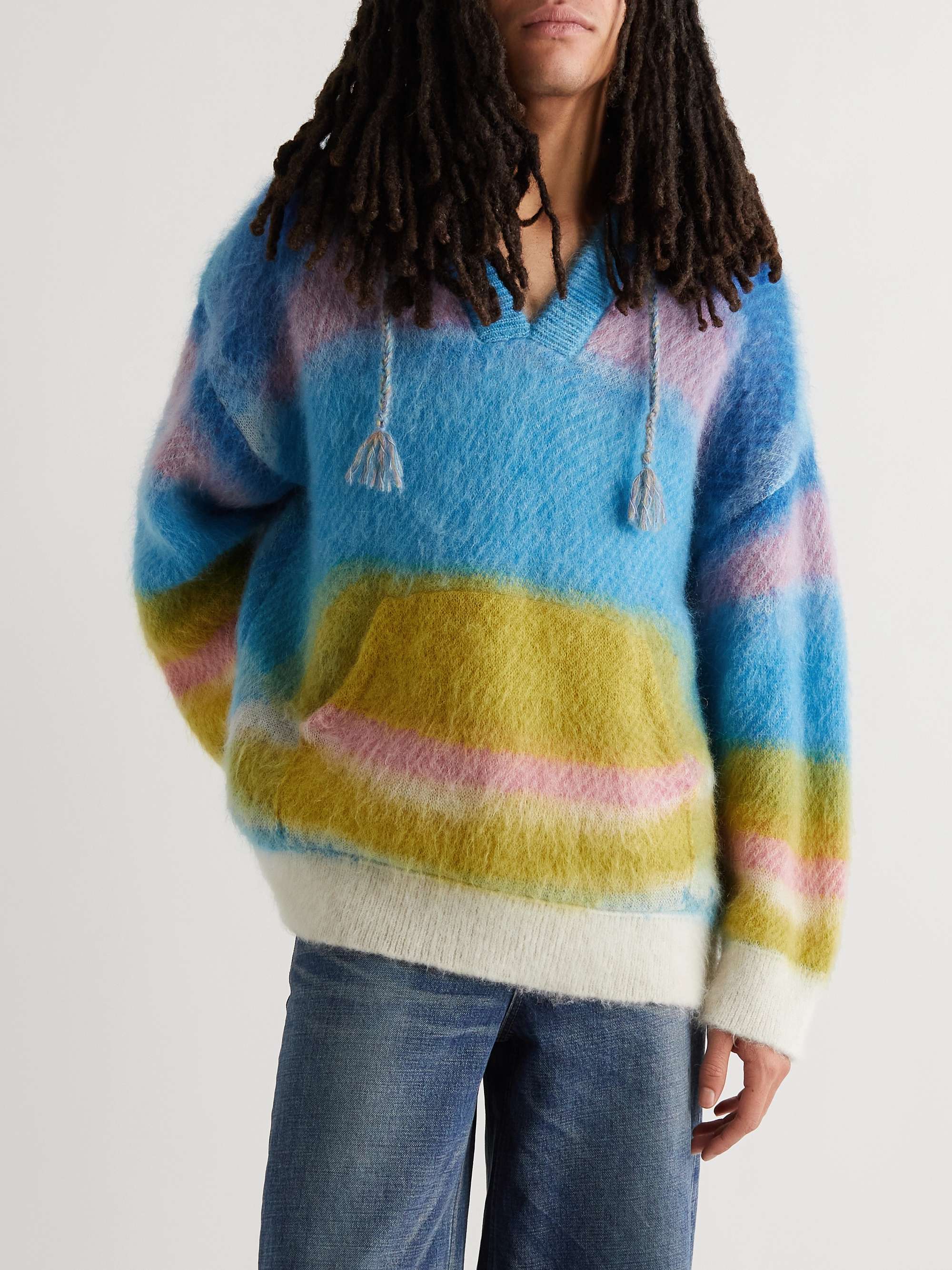 CELINE Brushed Jacquard-Knit Hoodie