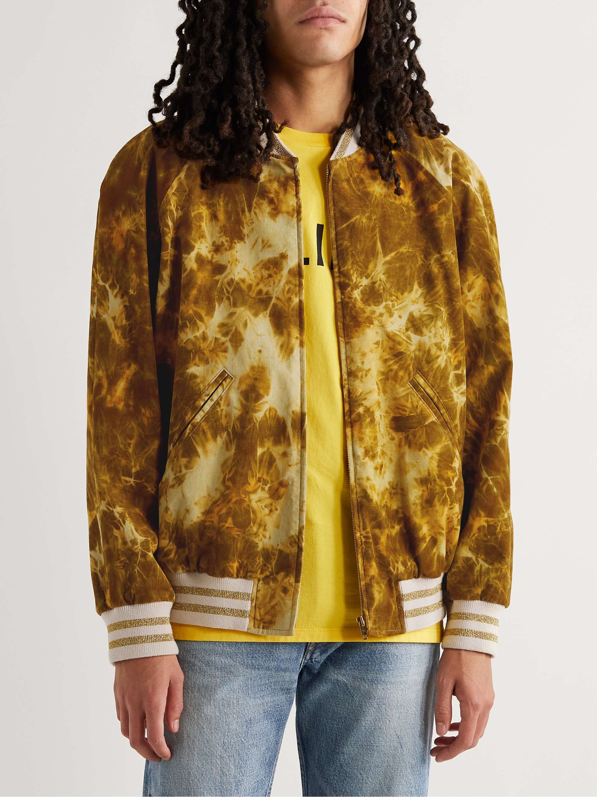 CELINE Tie-Dyed Cotton Bomber Jacket