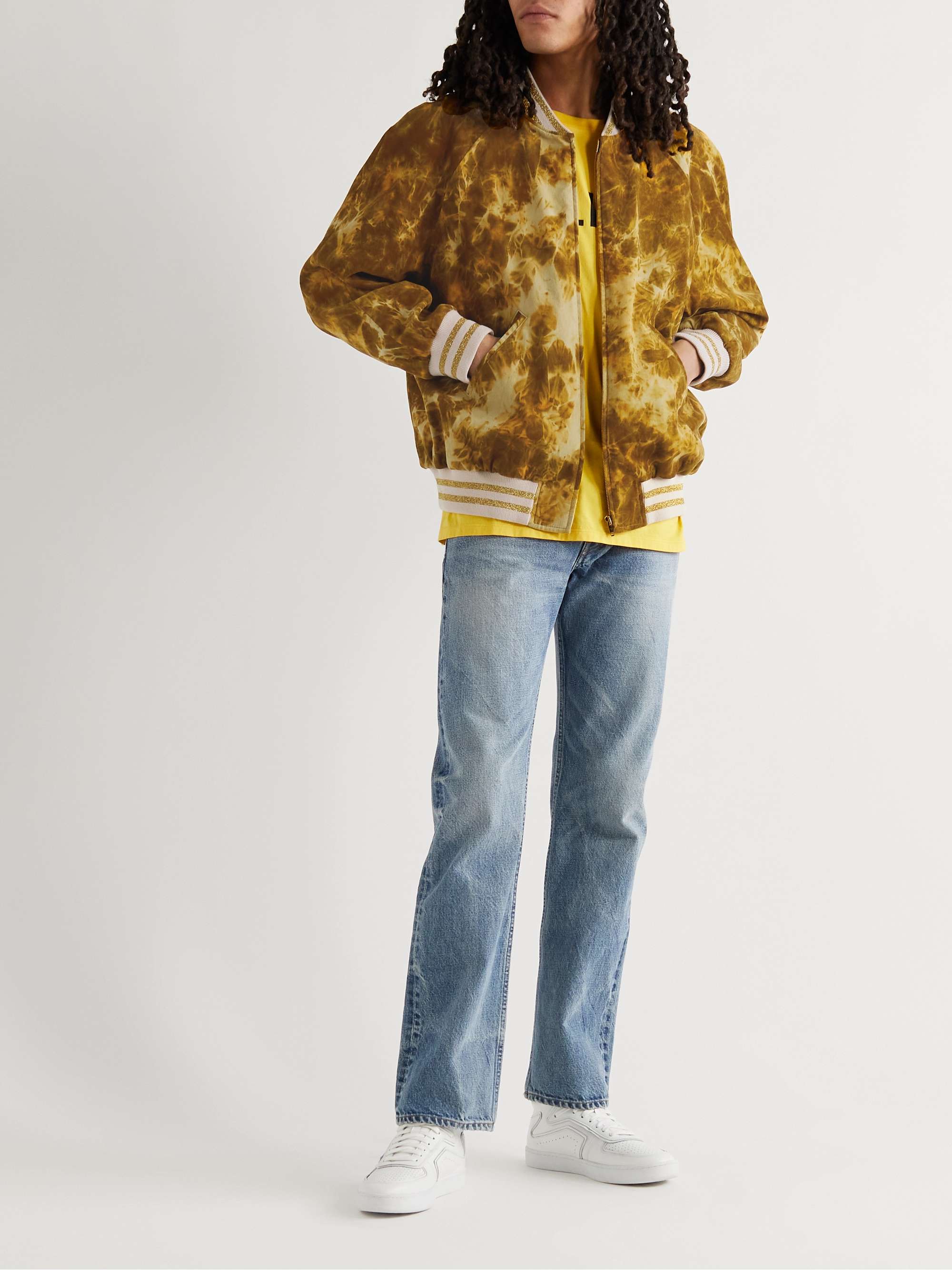CELINE Tie-Dyed Cotton Bomber Jacket