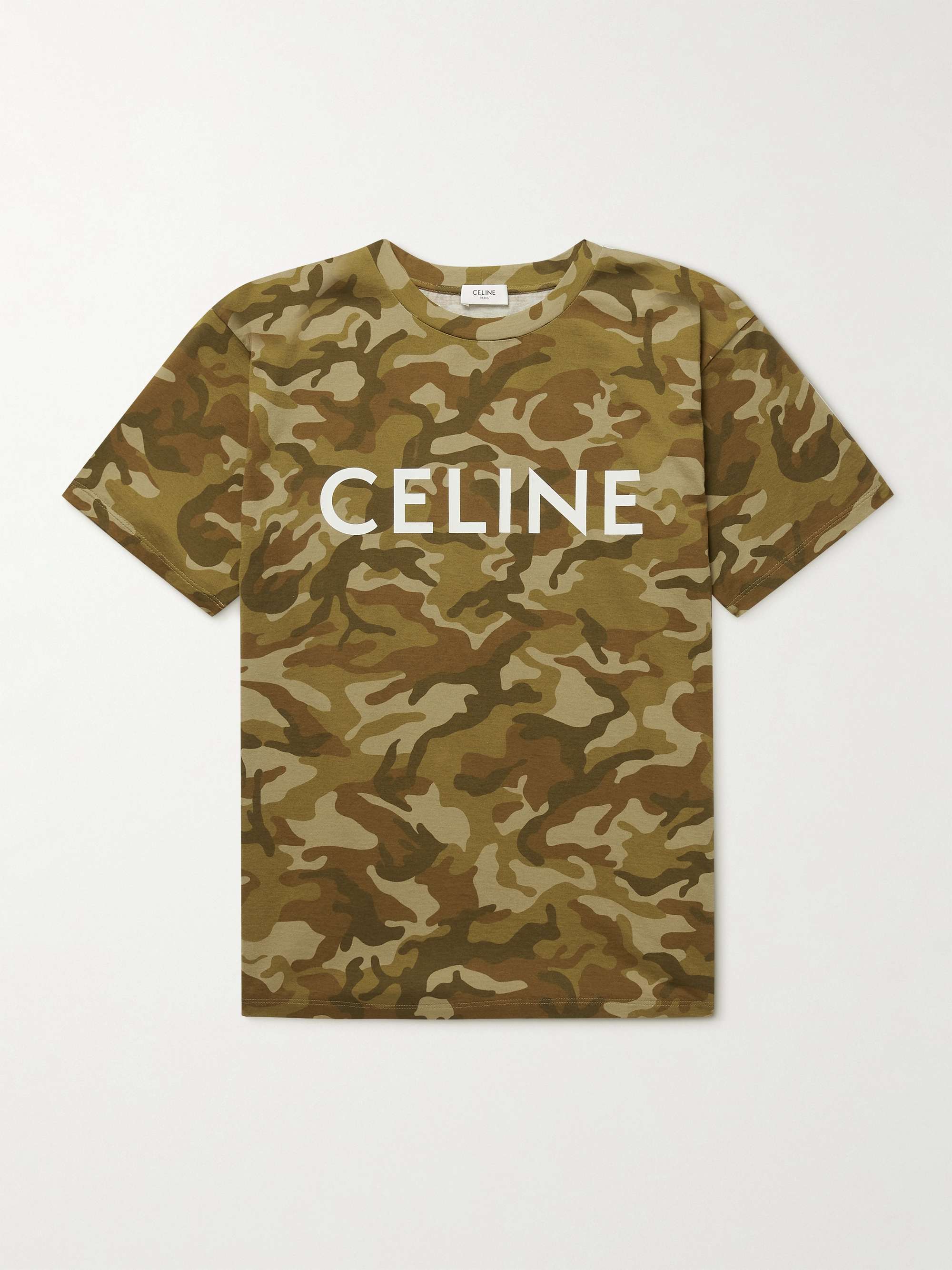 CELINE Printed Cotton-Jersey T-Shirt
