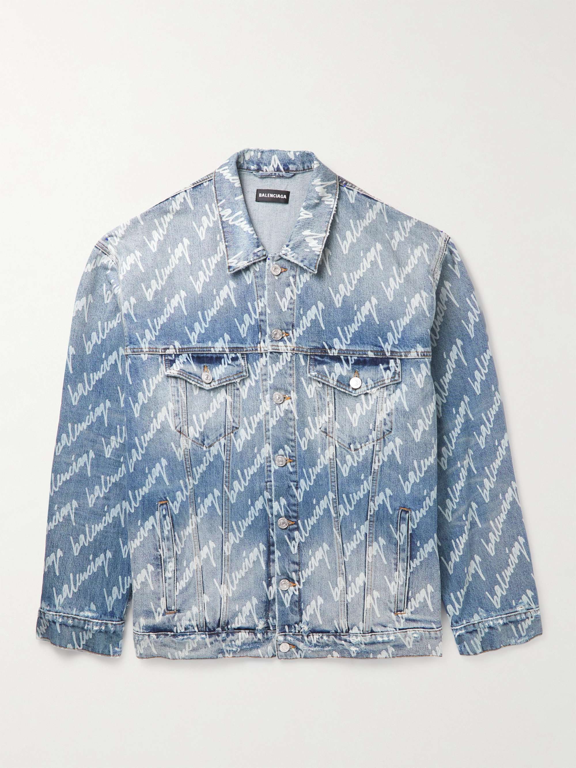 Oversized Logo-Print Denim Jacket | MR PORTER