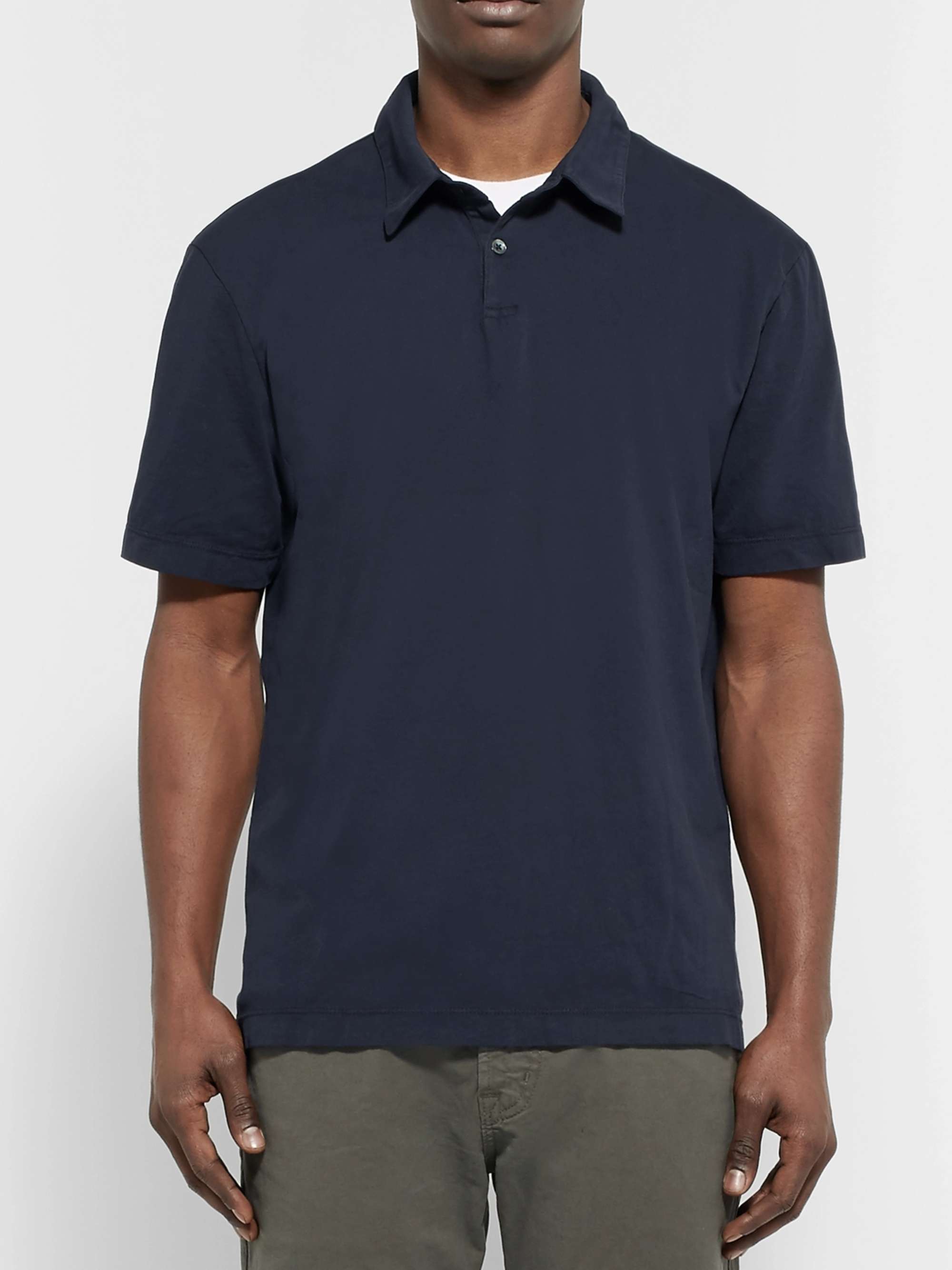 JAMES PERSE Supima Cotton-Jersey Polo Shirt