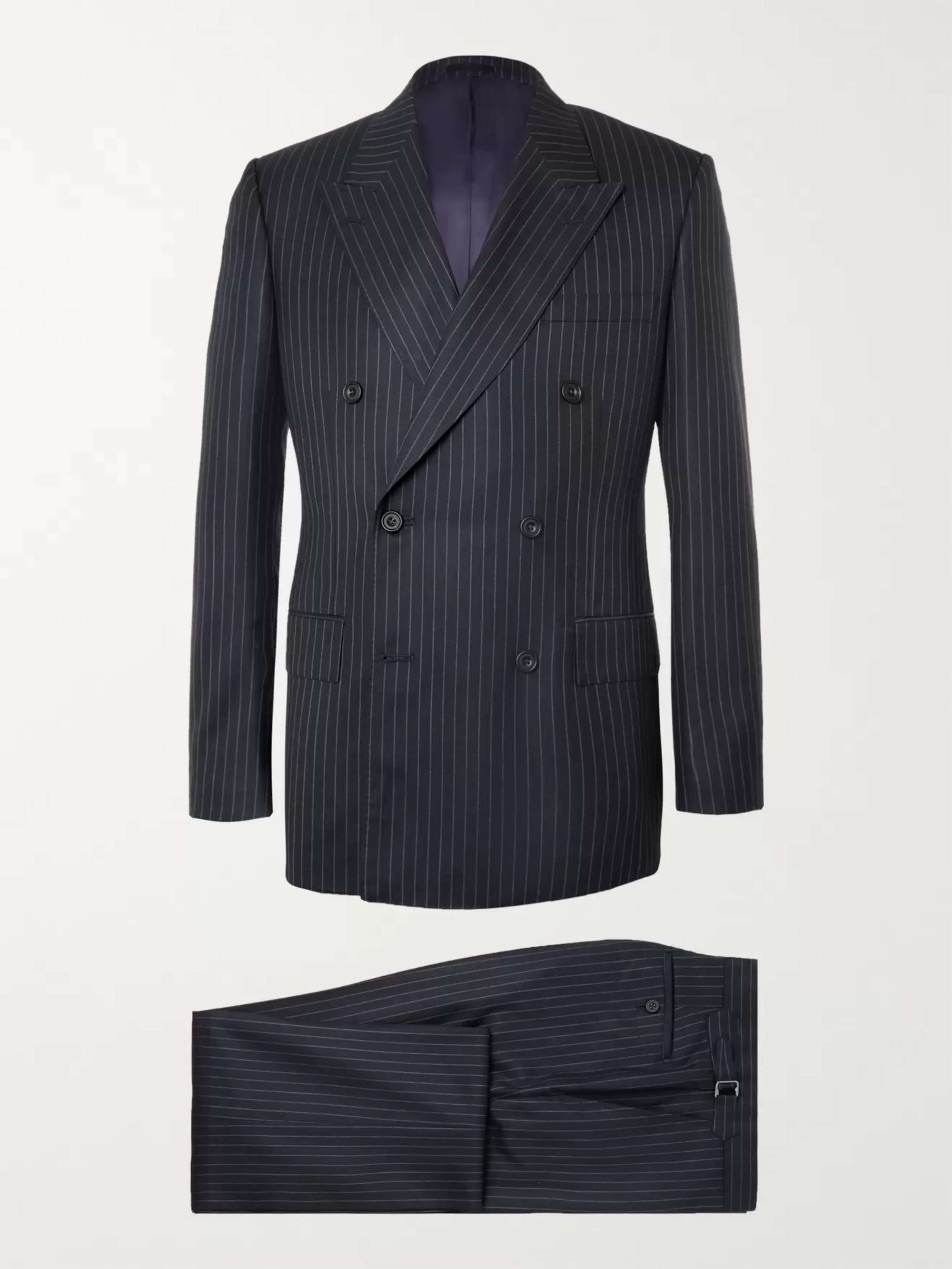 Clean Royal Pinstripe Two Tone Wool