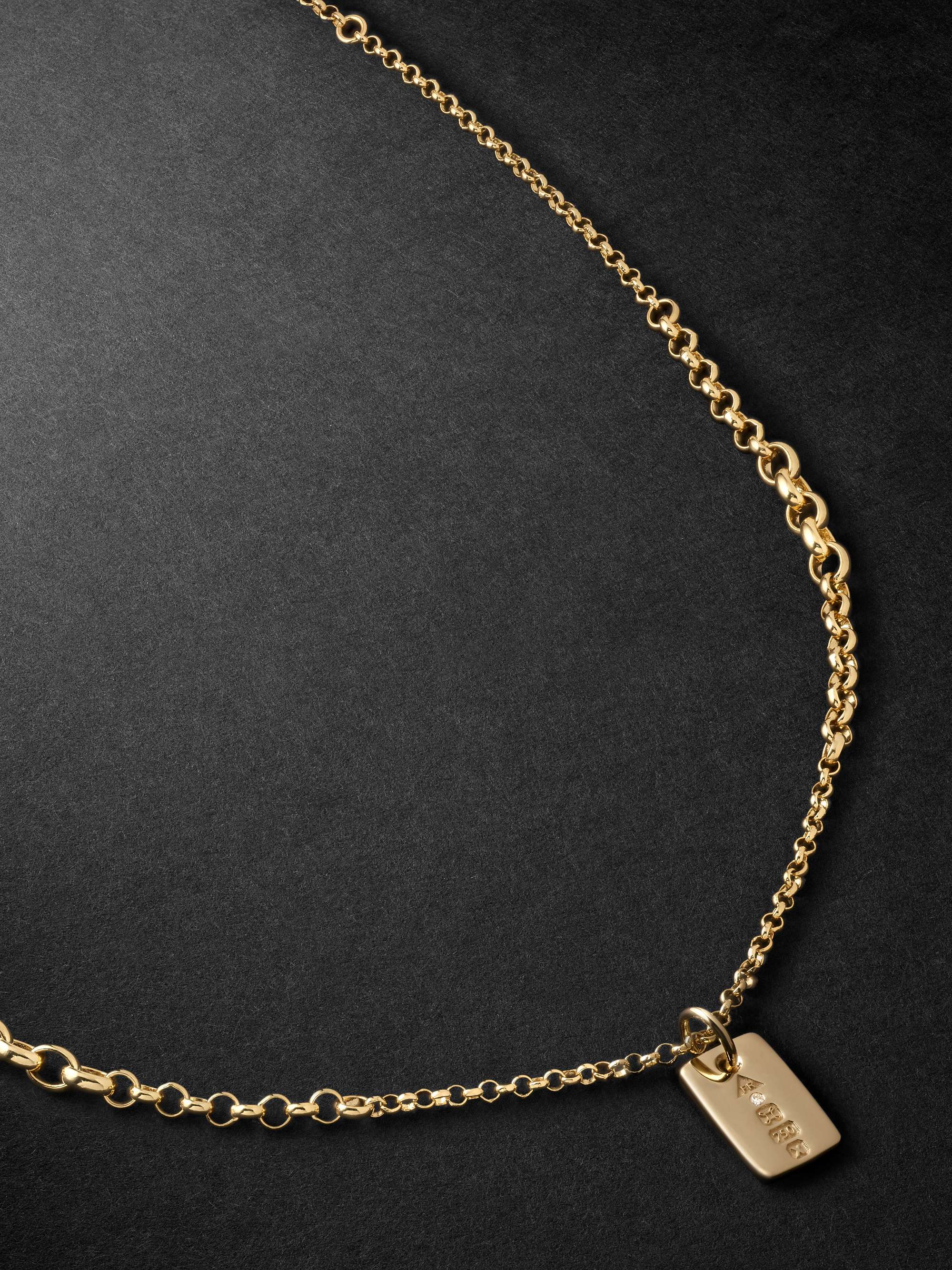 FOUNDRAE Gold Diamond Pendant Necklace | MR PORTER