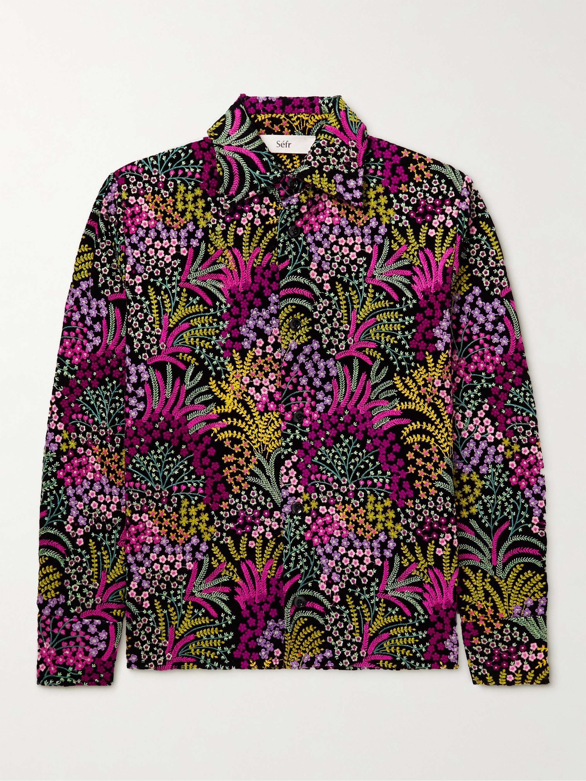 Halva Embroidered Velvet Overshirt
