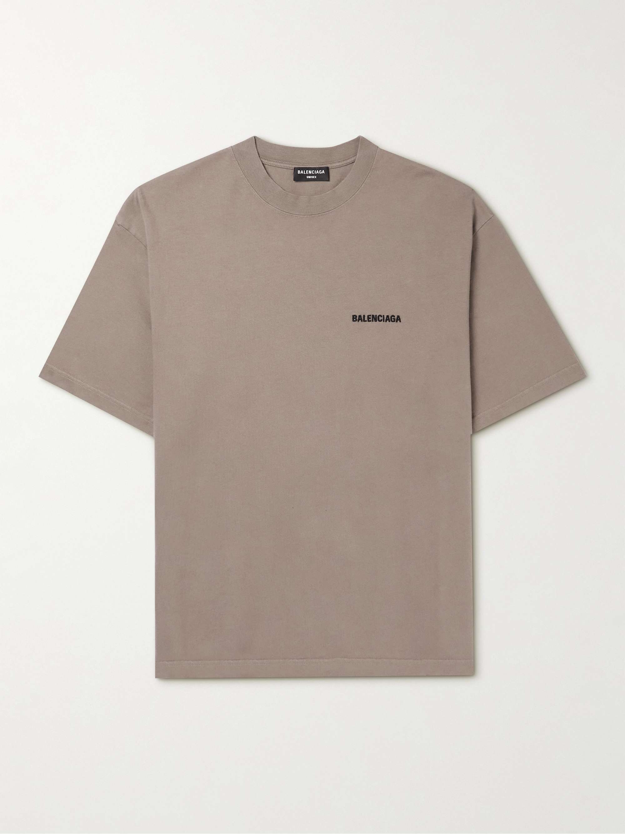 Credential låg Børns dag BALENCIAGA Logo-Embroidered Cotton-Jersey T-Shirt for Men | MR PORTER