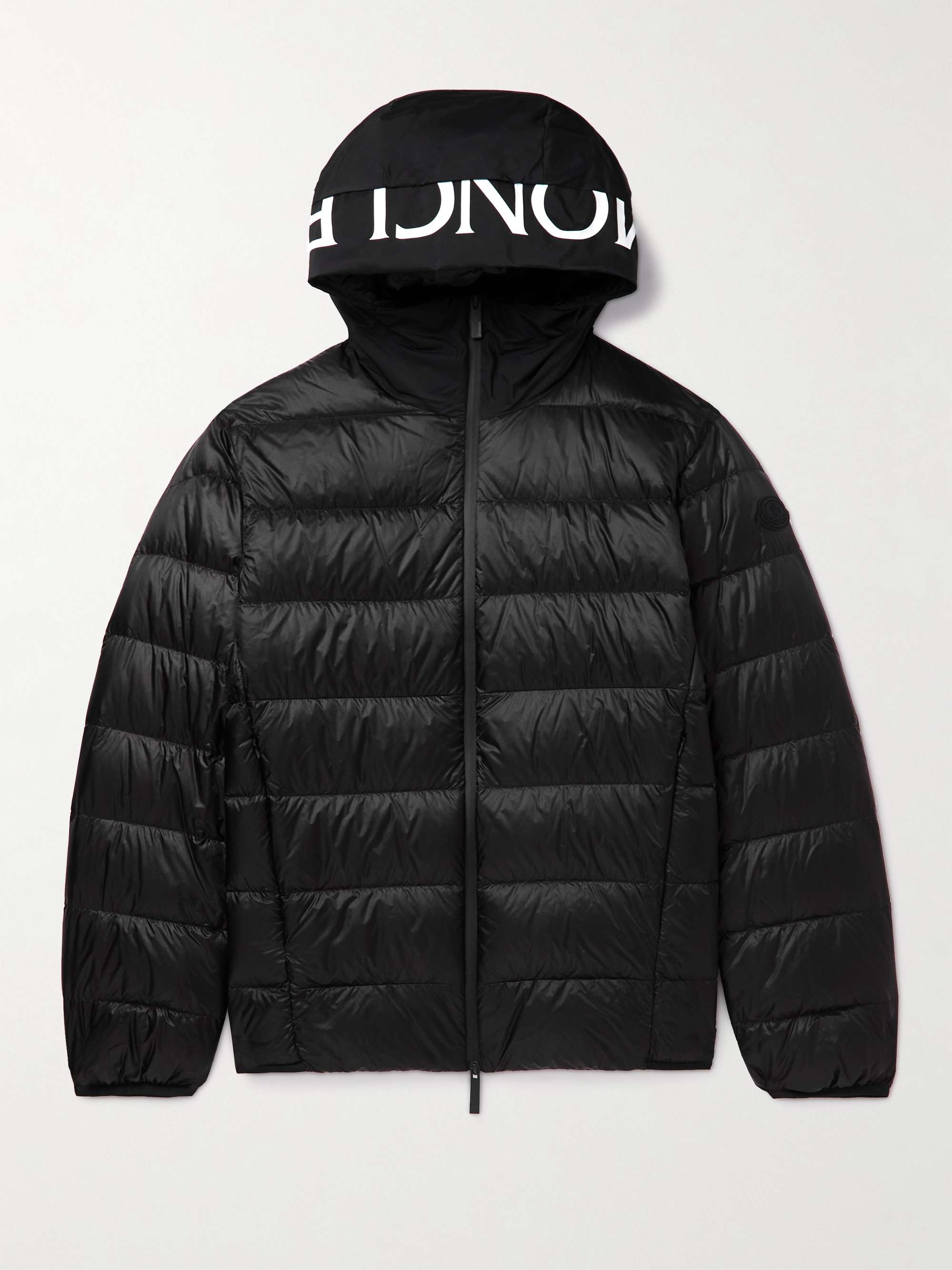 Mens moncler jacket with writing on hood Clearance