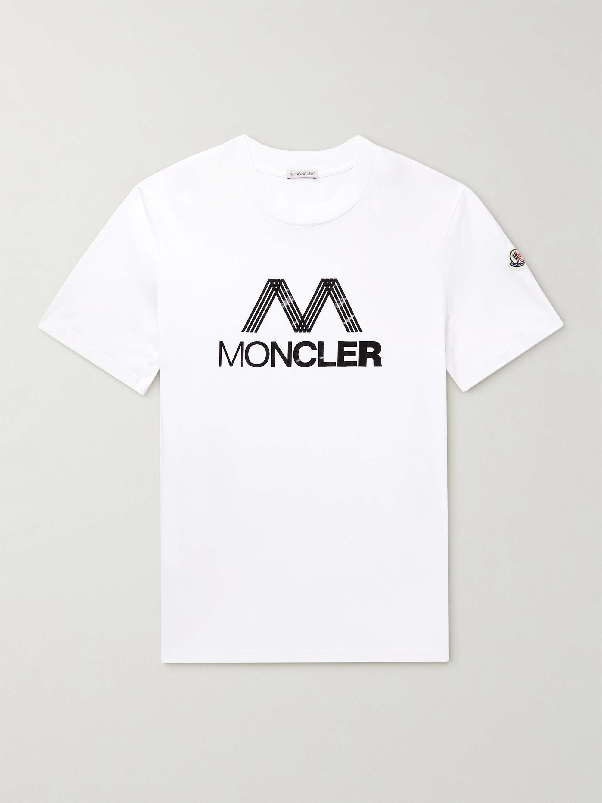 Moncler Moncler Logo Patch Cotton T Shirt - Stylemyle