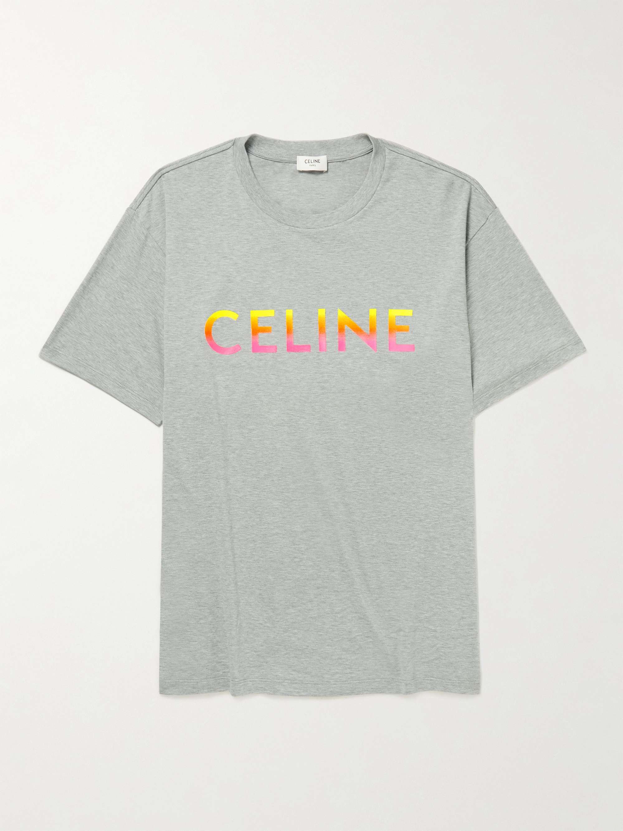 Celine Homme - Men - logo-print Cotton-jersey T-Shirt Blue - XXL