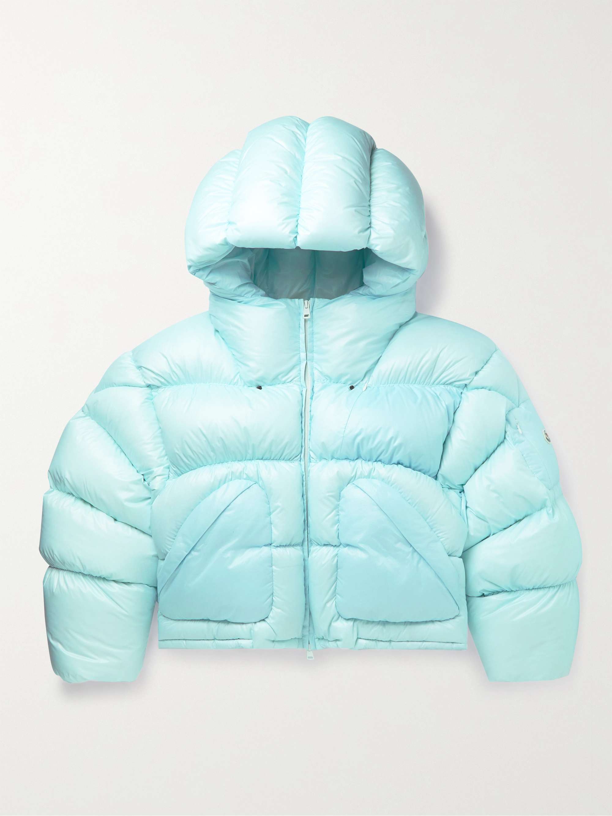 + Dingyun Zhang Josa Logo-Appliquéd Quilted Shell Hooded Down Jacket