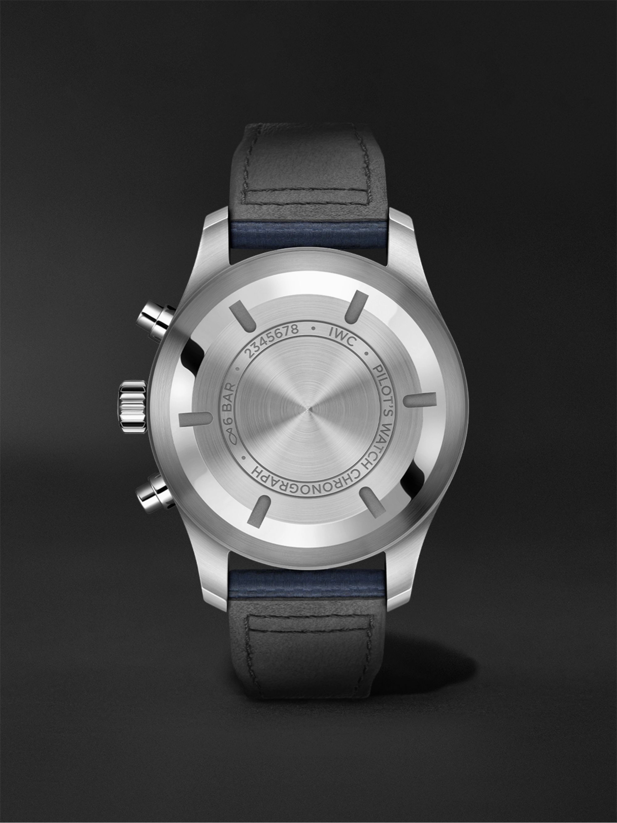 IWC SCHAFFHAUSEN Pilot's Automatic Chronograph 43mm Stainless Steel and Leather Watch, Ref. No. IW377729