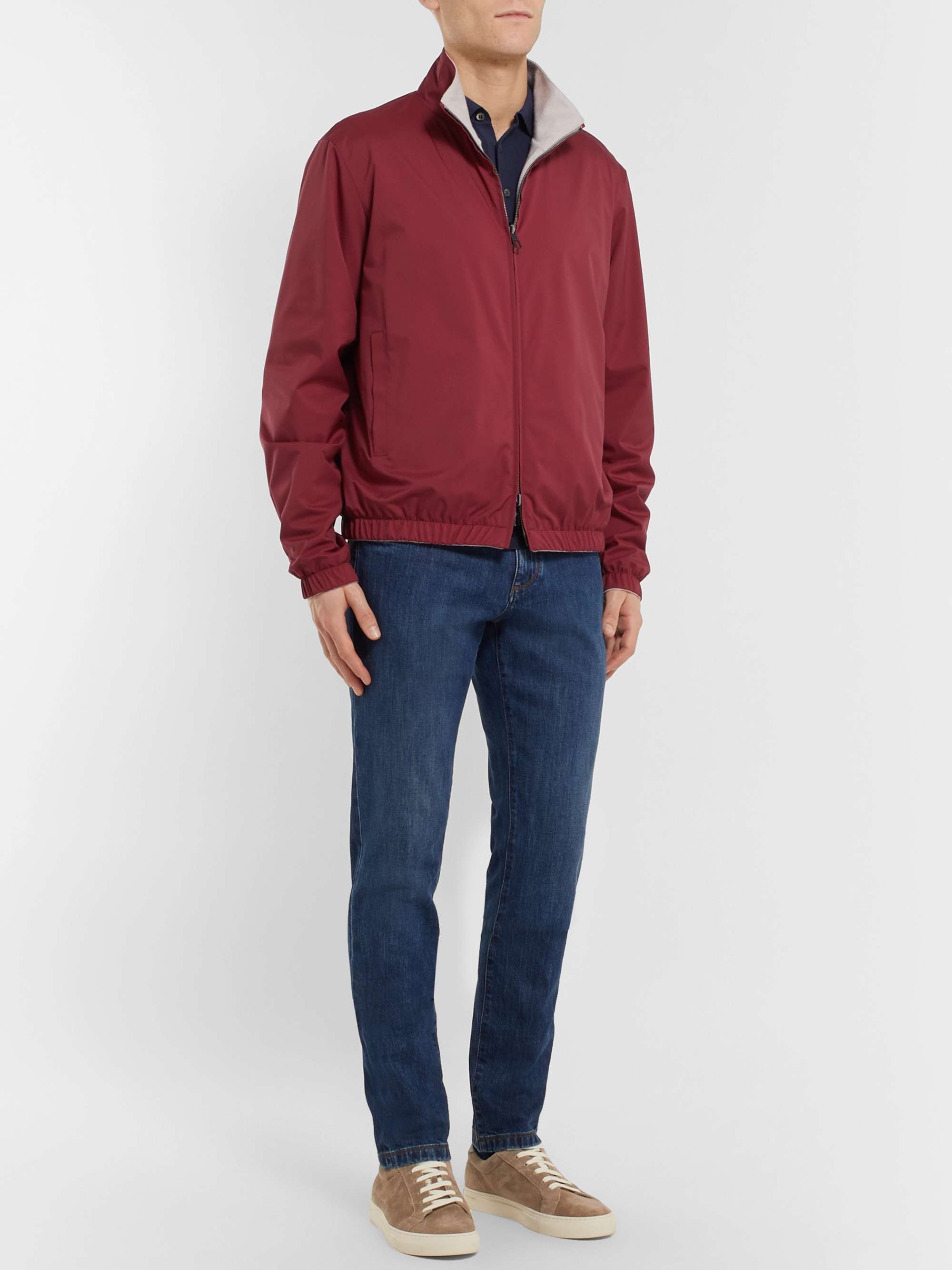 LORO PIANA Reversible Windmate Storm System® Shell and Cashmere Bomber Jacket