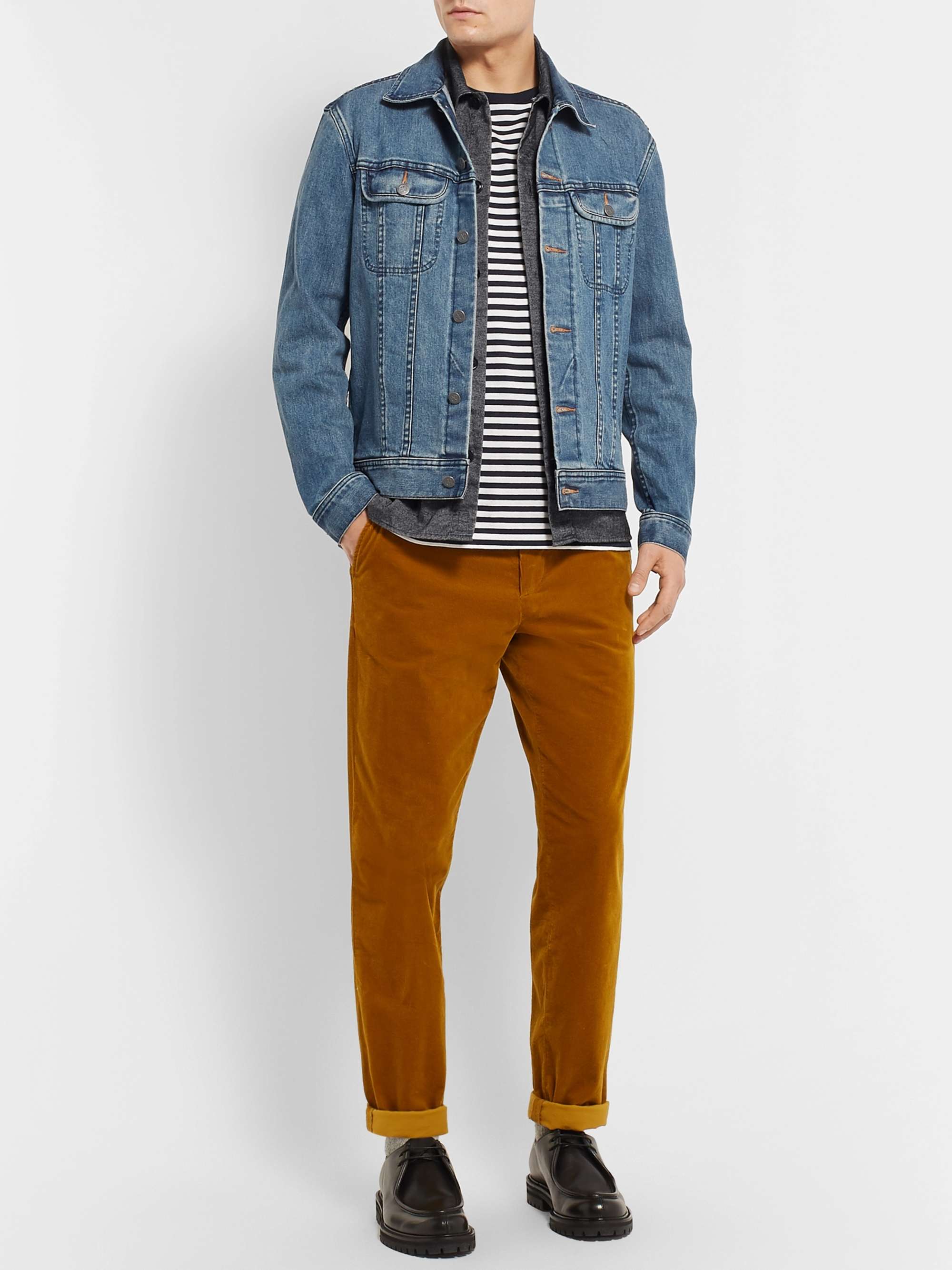 OLIVER SPENCER Eltham Organic Brushed-Cotton Shirt