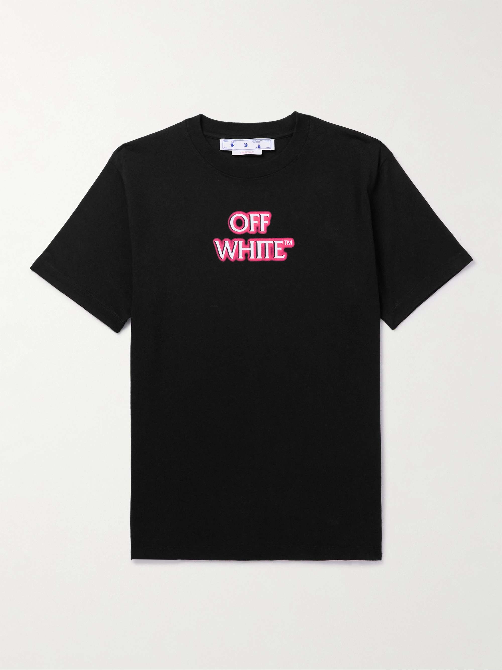 fatning Automatisering Elektriker OFF-WHITE Logo-Print Cotton-Jersey T-Shirt for Men | MR PORTER
