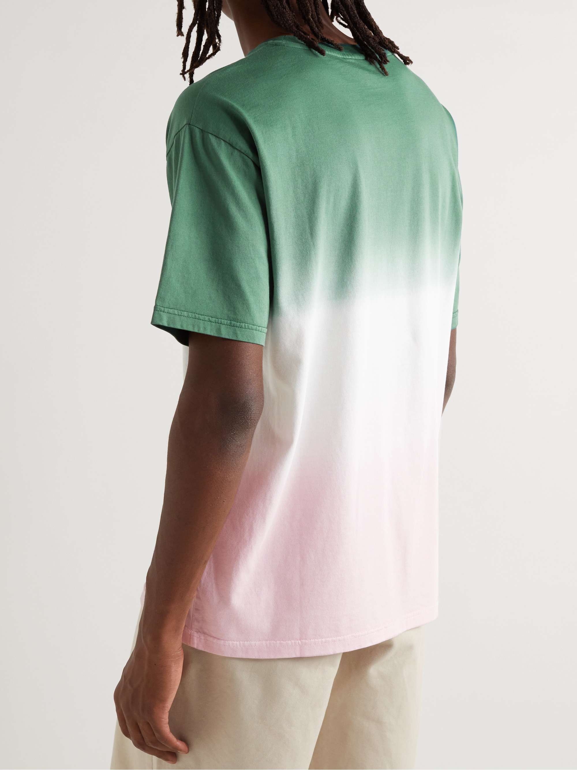 A.P.C. Marius Logo-Print Dip-Dyed Cotton-Jersey T-Shirt