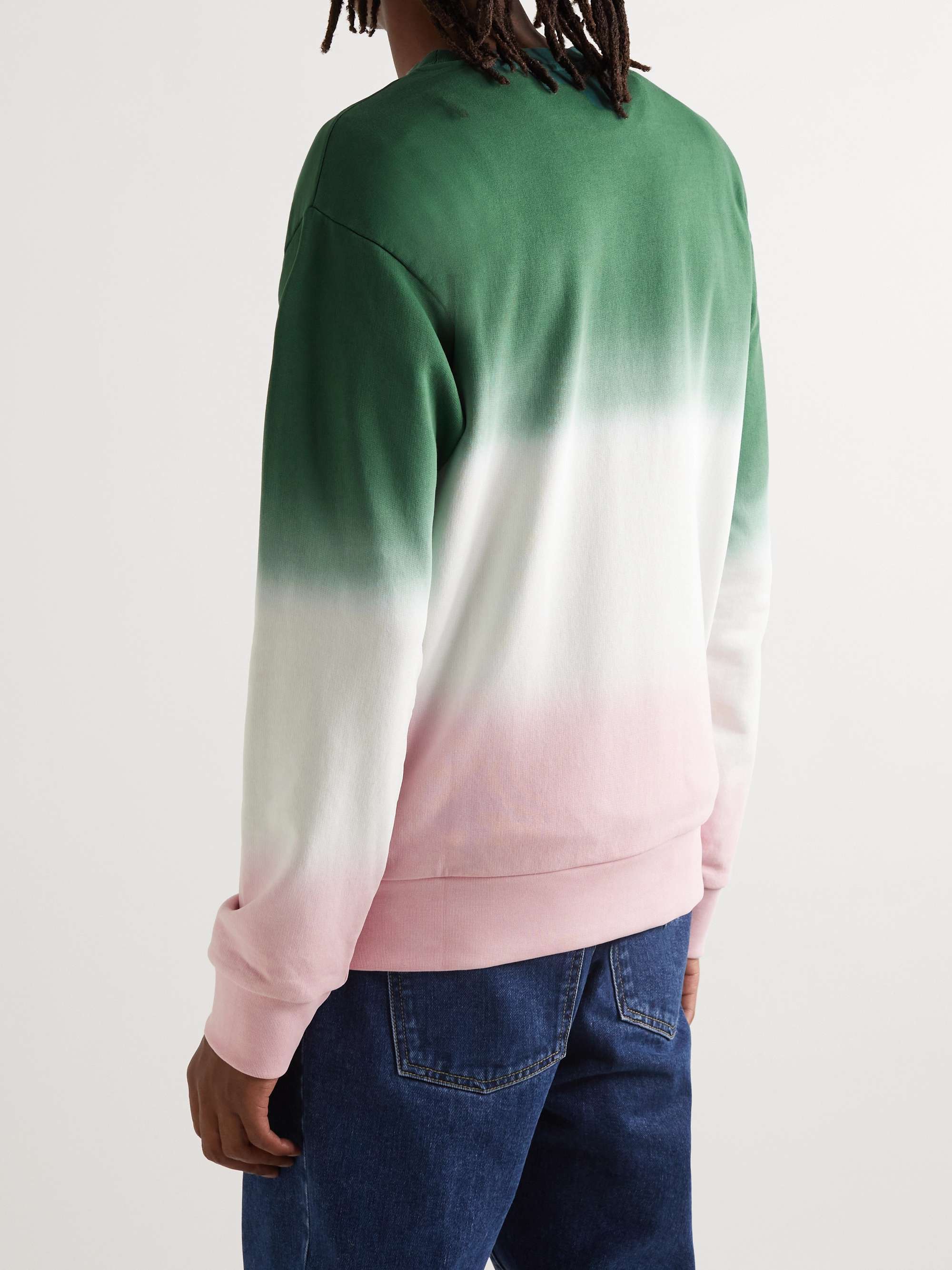 A.P.C. Chris Logo-Print Tie-Dyed Cotton-Jersey Sweatshirt