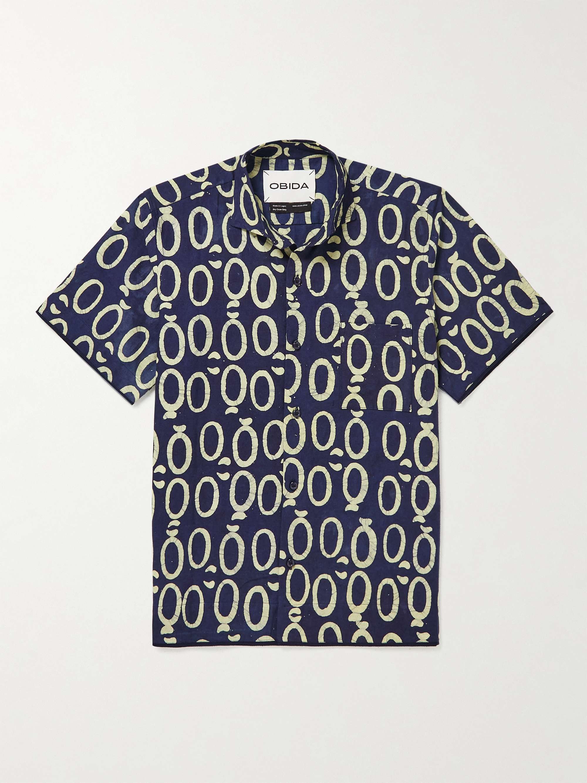 Twill-Trimmed Printed Cotton-Poplin Shirt