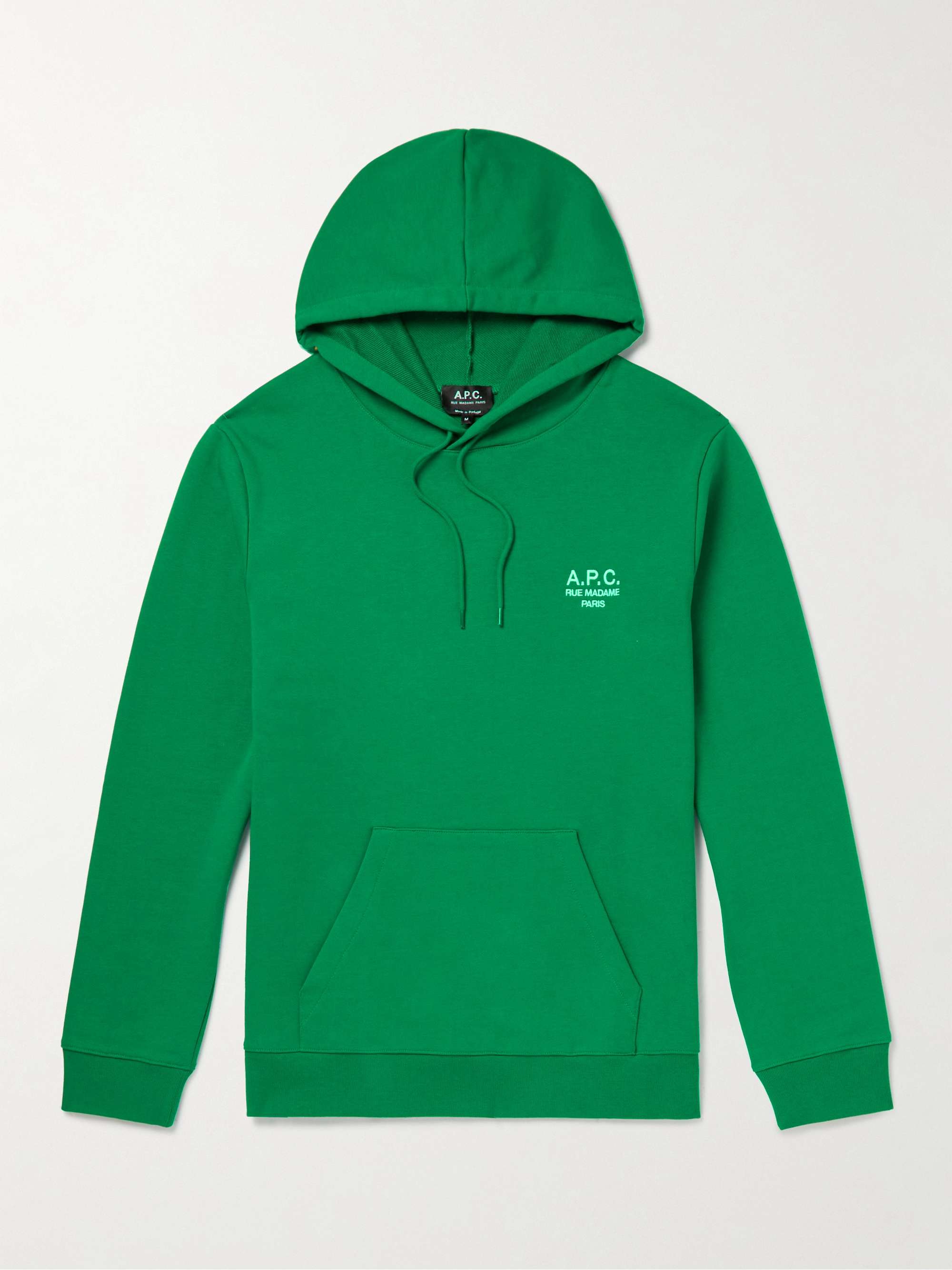 A.P.C. Marvin Logo-Embroidered Cotton-Jersey Hoodie for Men | MR PORTER