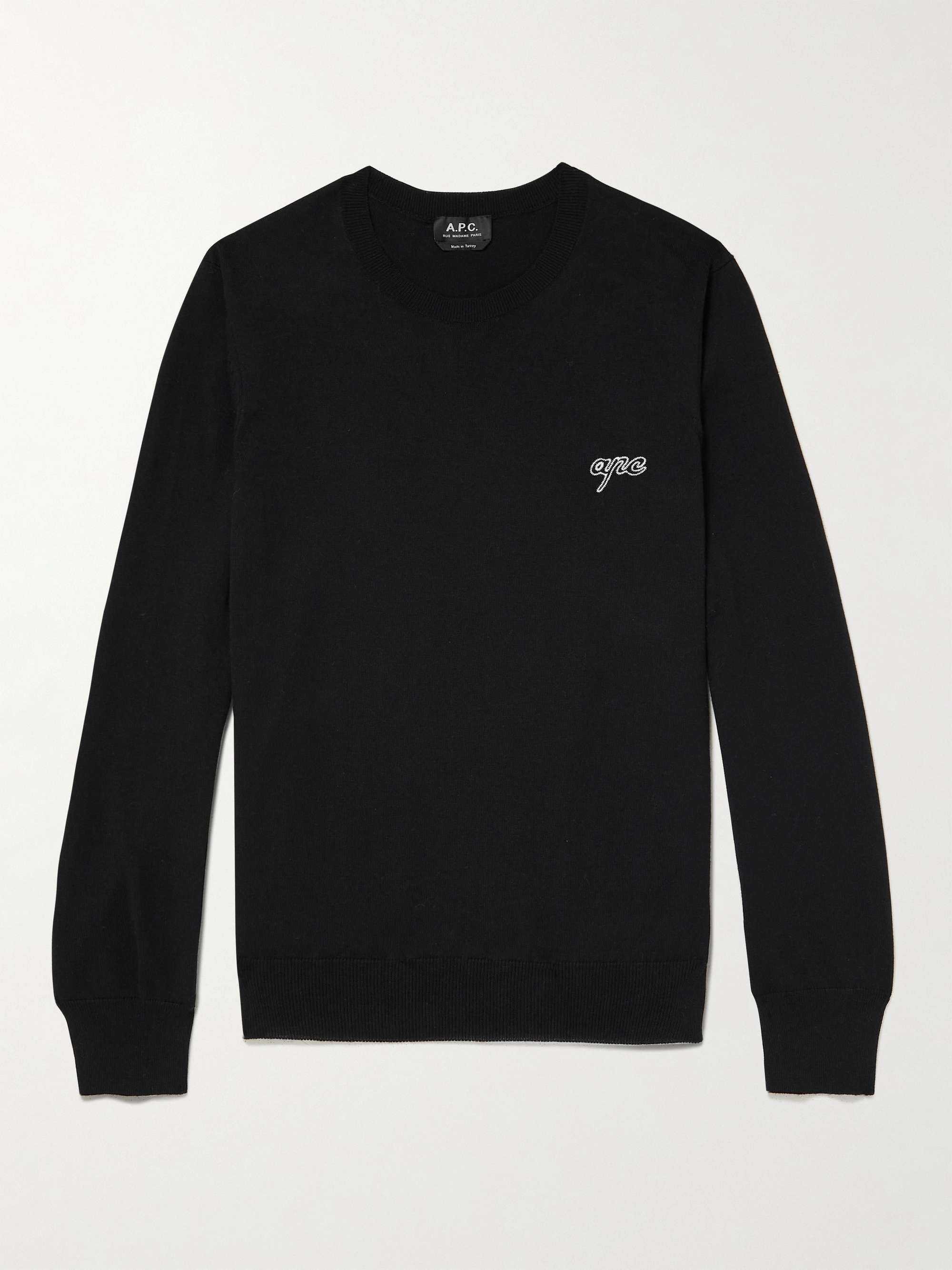 Otis Logo-Embroidered Cotton Sweater