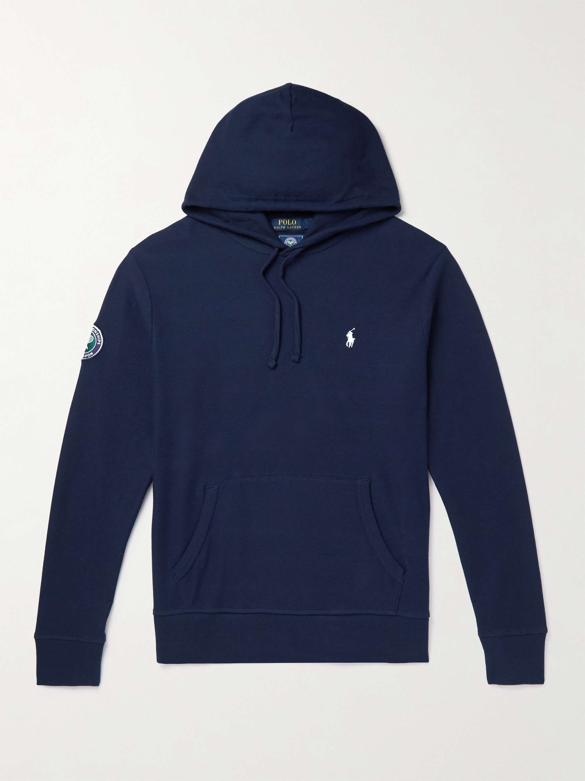 POLO RALPH LAUREN Wimbledon Logo-Embroidered Cotton-Piqué Hoodie for Men |  MR PORTER