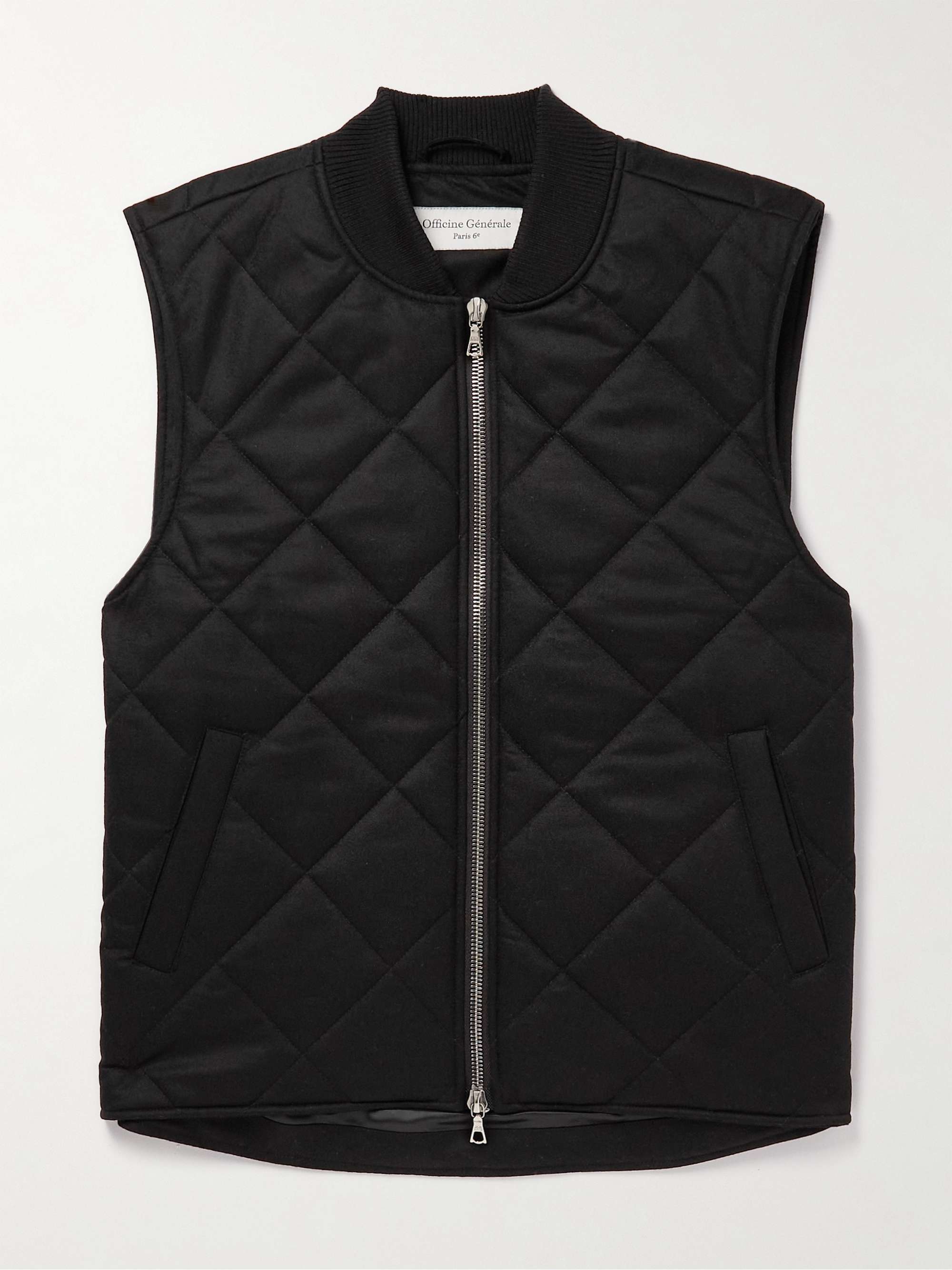 quilted wool gilet