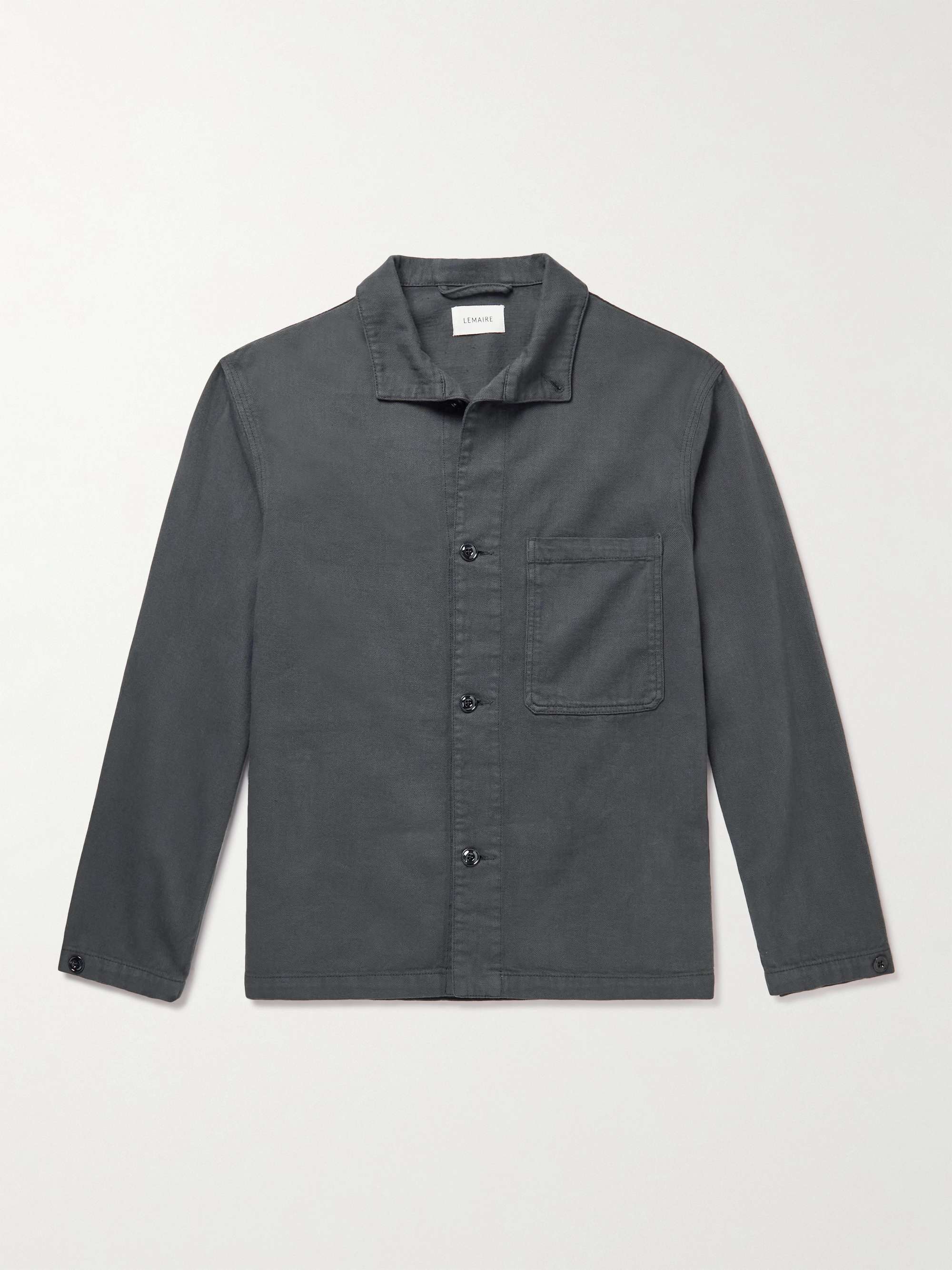 LEMAIRE Garment-Dyed Denim Overshirt | MR PORTER
