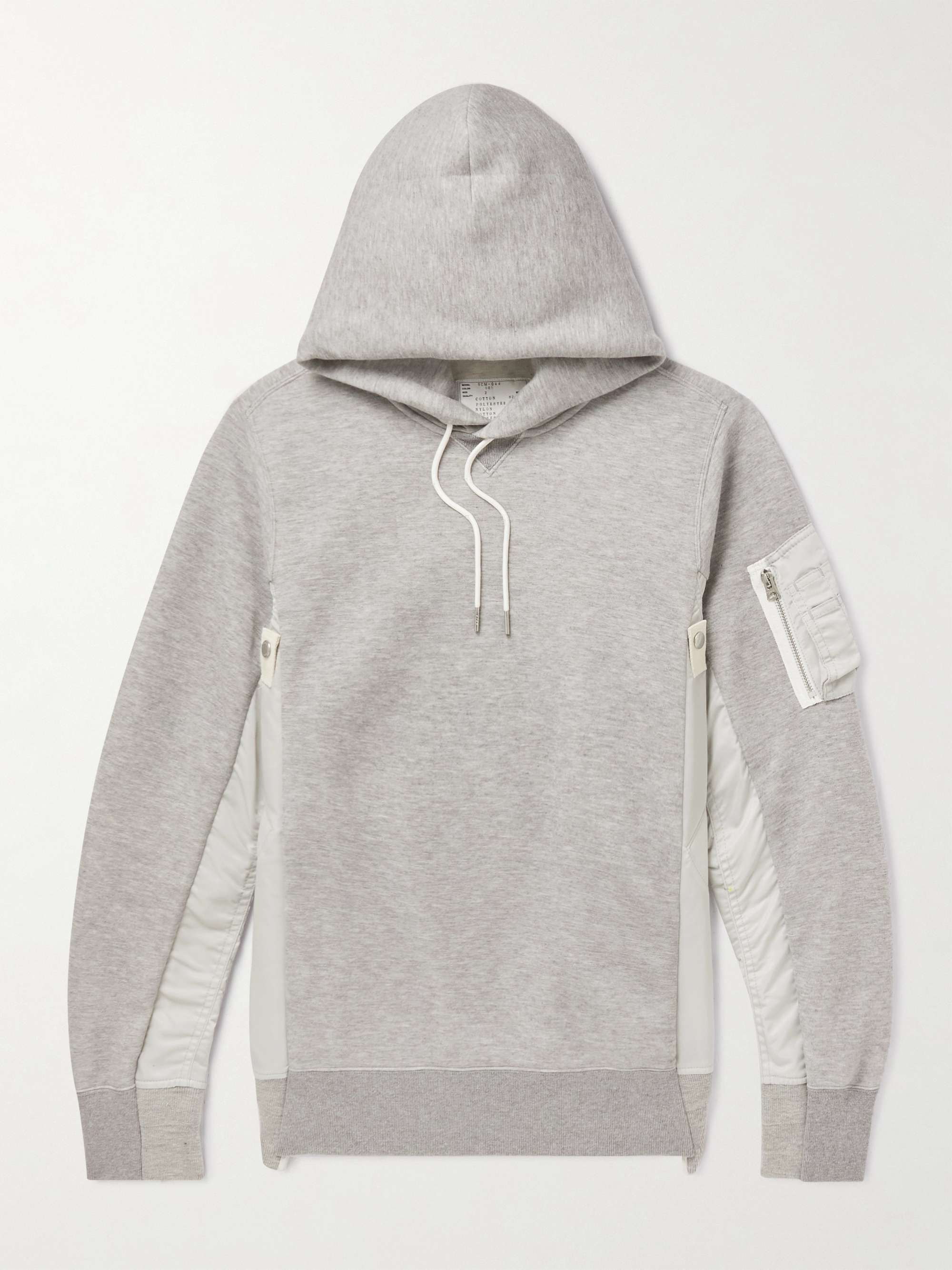 MA-1 Nylon-Trimmed Cotton-Blend Jersey Hoodie